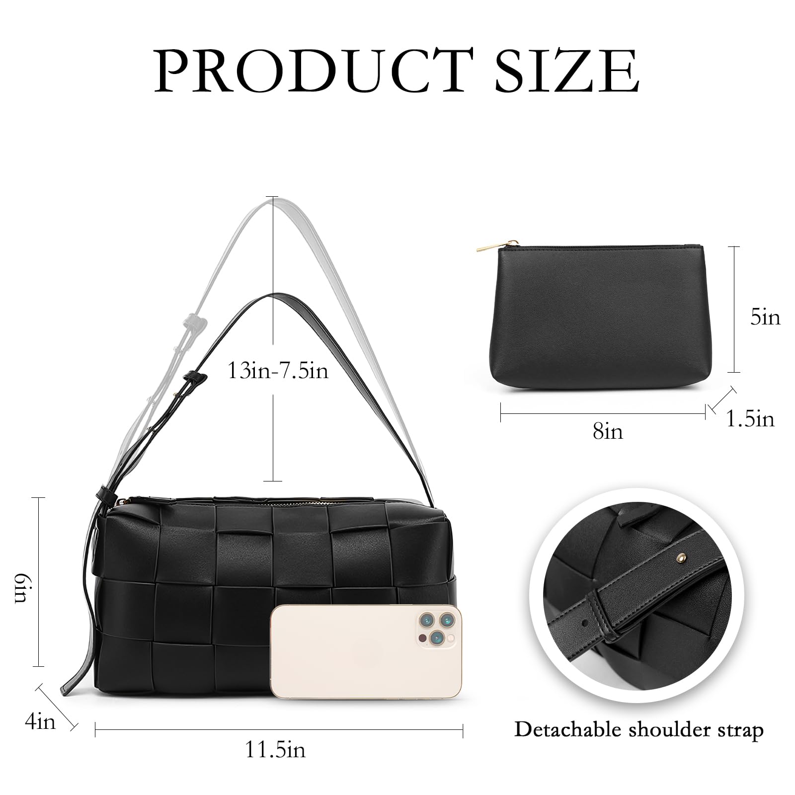 Stylish Women's Shoulder Bags - Fashionable Designer Handwoven Crossbody Purse with Secure Zipper Closure | Perfect for Work, Travel & Everyday Use