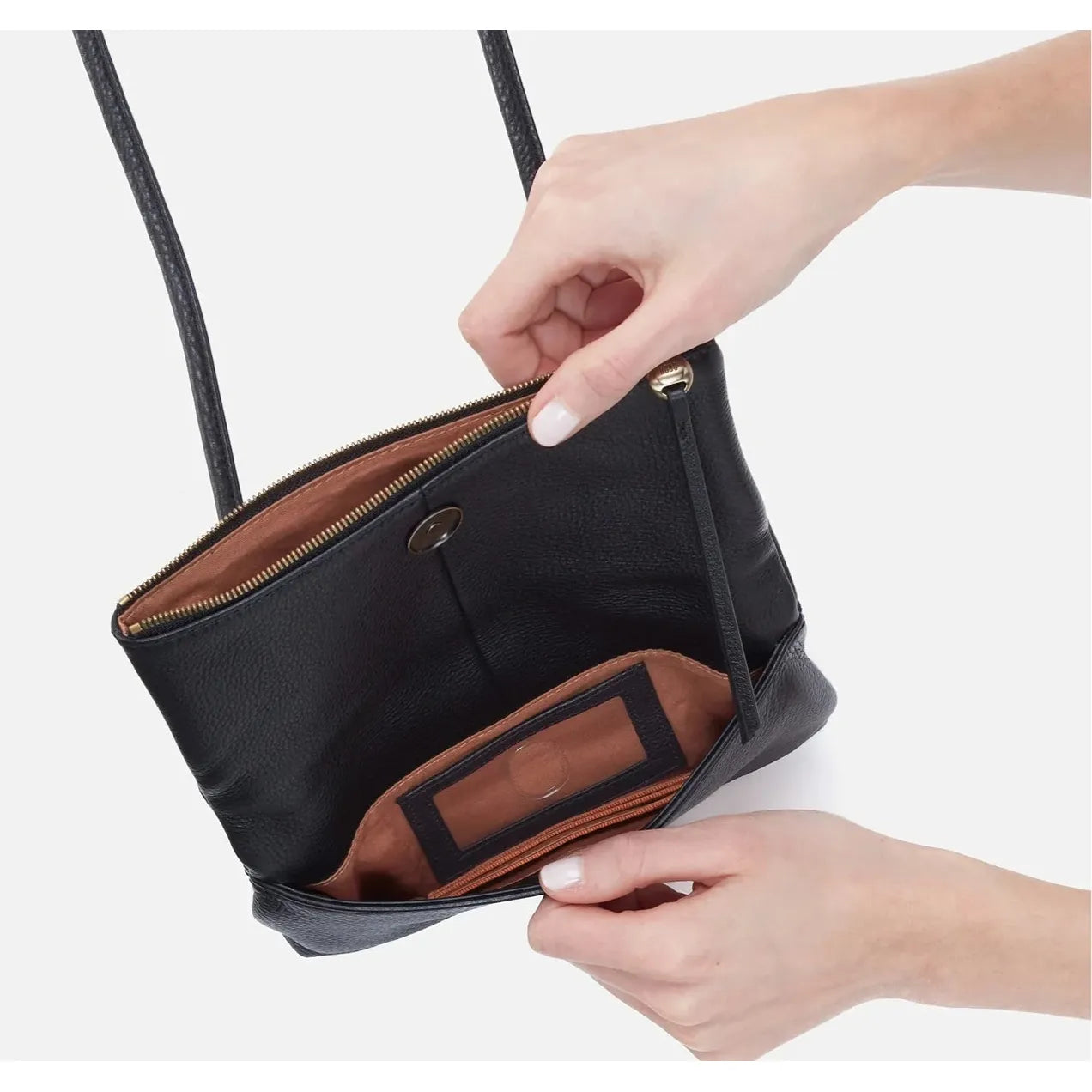 HOBO Grant Small Crossbody Bag for Women - Stylish Leather Shoulder Purse for Everyday Use, Work, and Travel