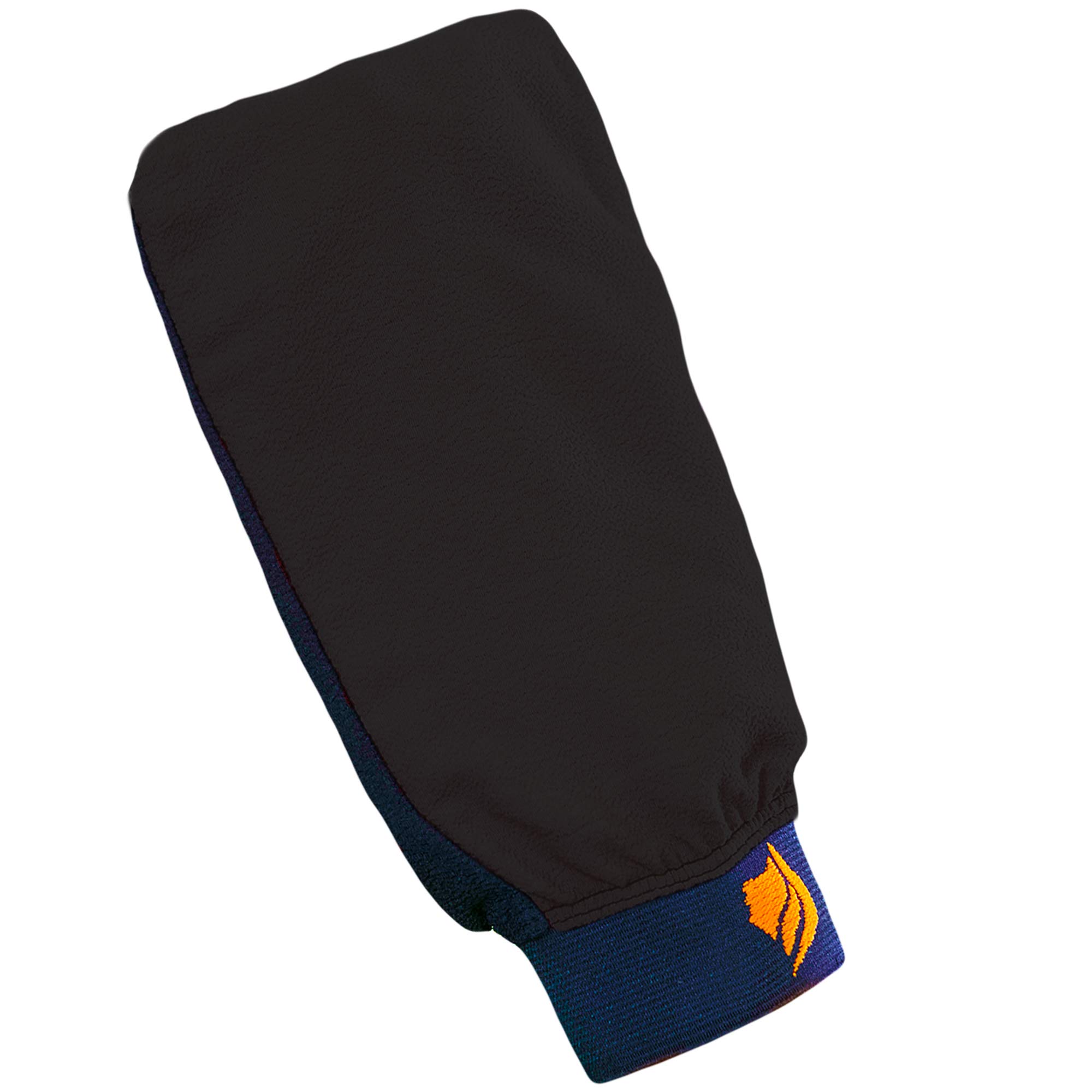 Premium Body Exfoliating Gloves for Dead Skin Removal - Self Tan Eraser & Spa Scrub Mitts - Bath & Shower Exfoliator for Smooth Skin - Ideal for Home Spa, Self-Care Routine & Post-Tanning Care (Black)