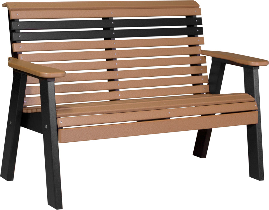 LuxCraft 4-Foot Plain Wooden Bench - Modern Minimalist Entryway, Hallway, or Garden Seating Furniture for Home & Outdoor Decor