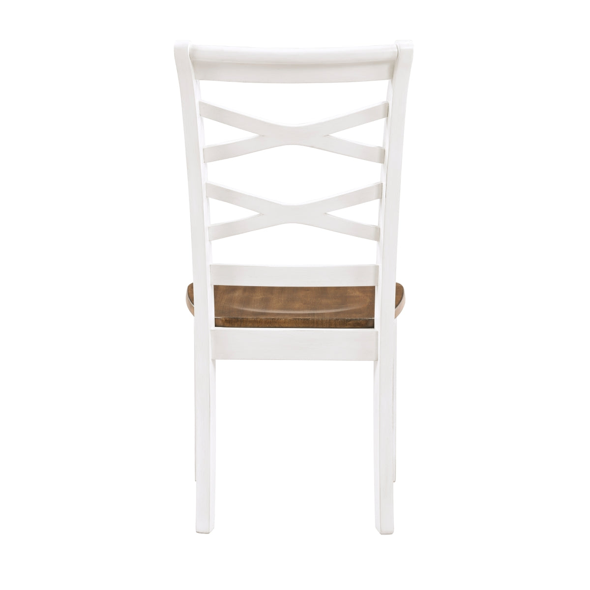 7-Piece Cherry & White Dinette Set with 6 Chairs - Perfect for Kitchen, Dining Room, Breakfast Nook & Small Spaces
