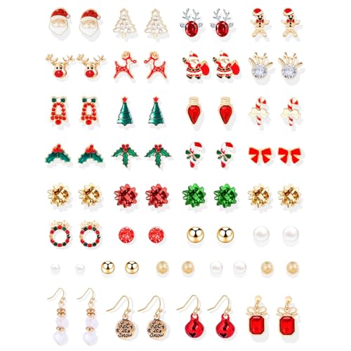 B:24pairs Christmas earrings