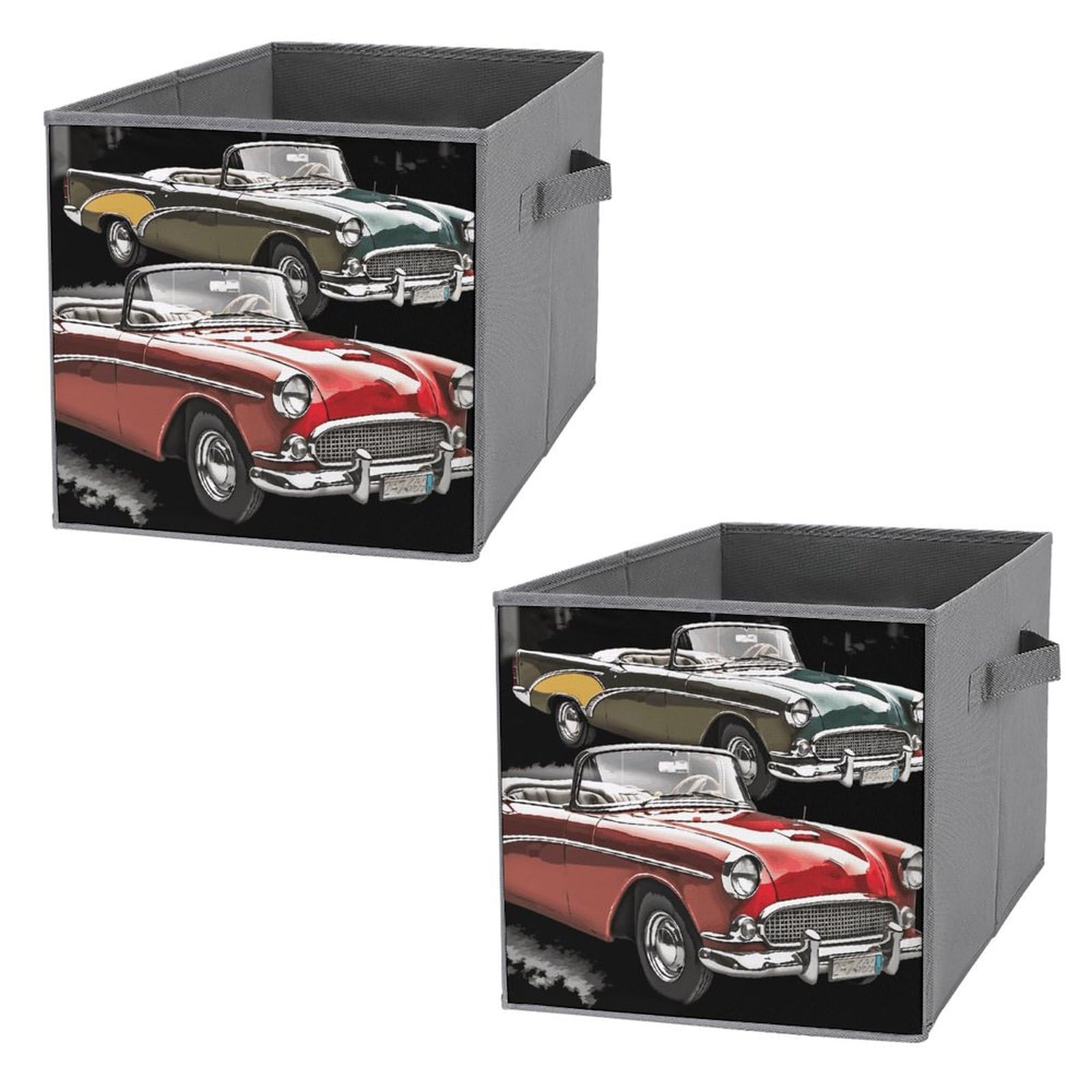 2-Pack Collapsible Fabric Storage Bins with Handles - Foldable Organizer Baskets for Clothes, Toys & Home Organization | Perfect for Closet, Nursery & Laundry Room Storage