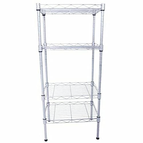 Heavy Duty 4-Tier Utility Garage Shelving Unit - Metal Wire Rack for Kitchen, Pantry, Closet & Garage Storage - Perfect for Organizing Shoes, Books, Plants & Household Items
