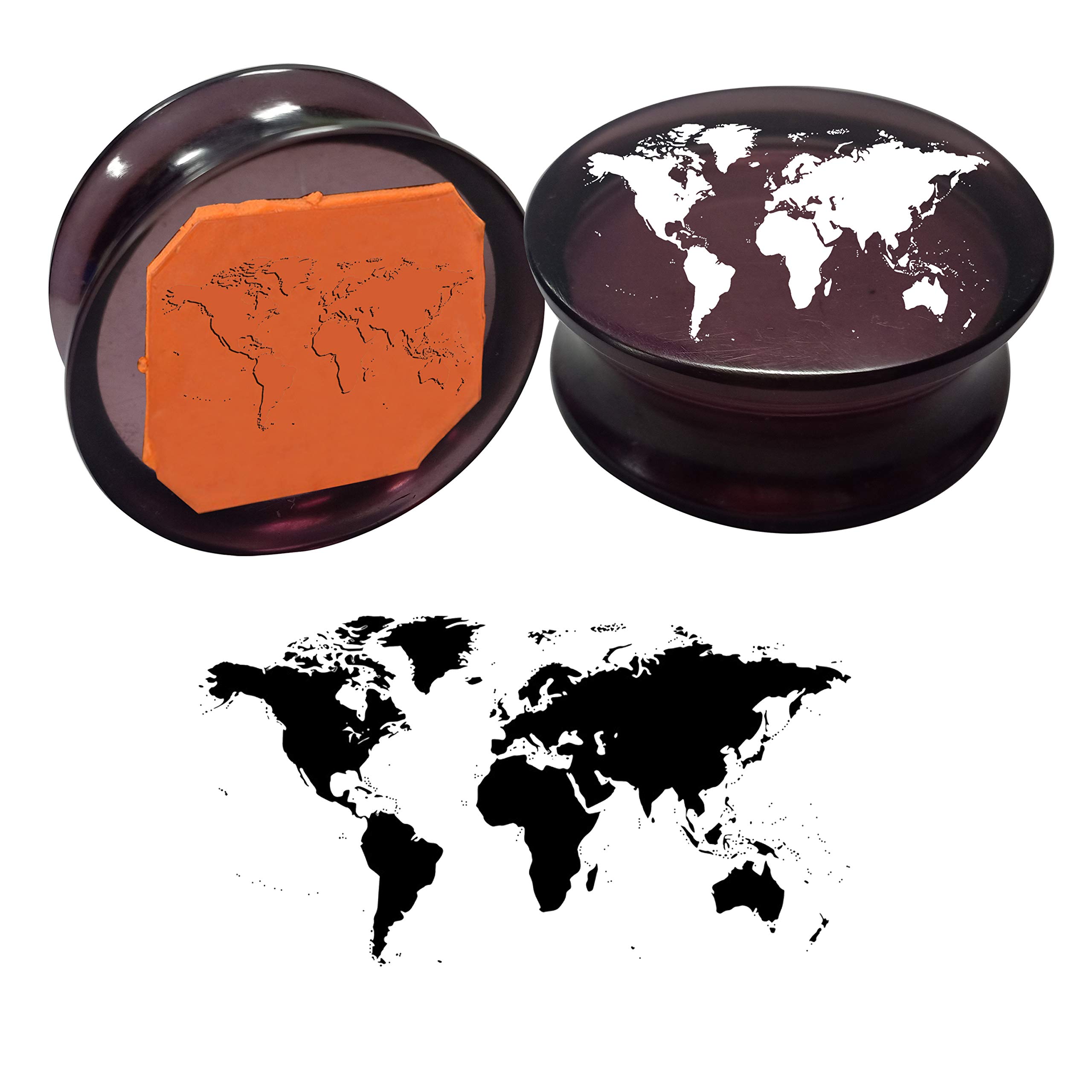 Custom Wood & Acrylic World Map Stamp - DIY Gift for Travel Lovers