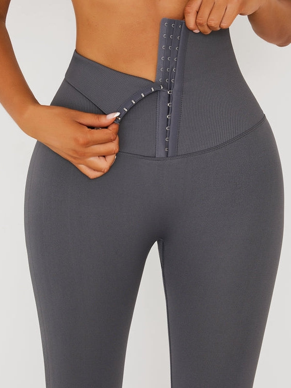 ZASUWA Women's High Waist Yoga Leggings with Velvet Padded Hip Support - Tummy Control Workout Pants for Yoga, Gym, Running & Daily Wear
