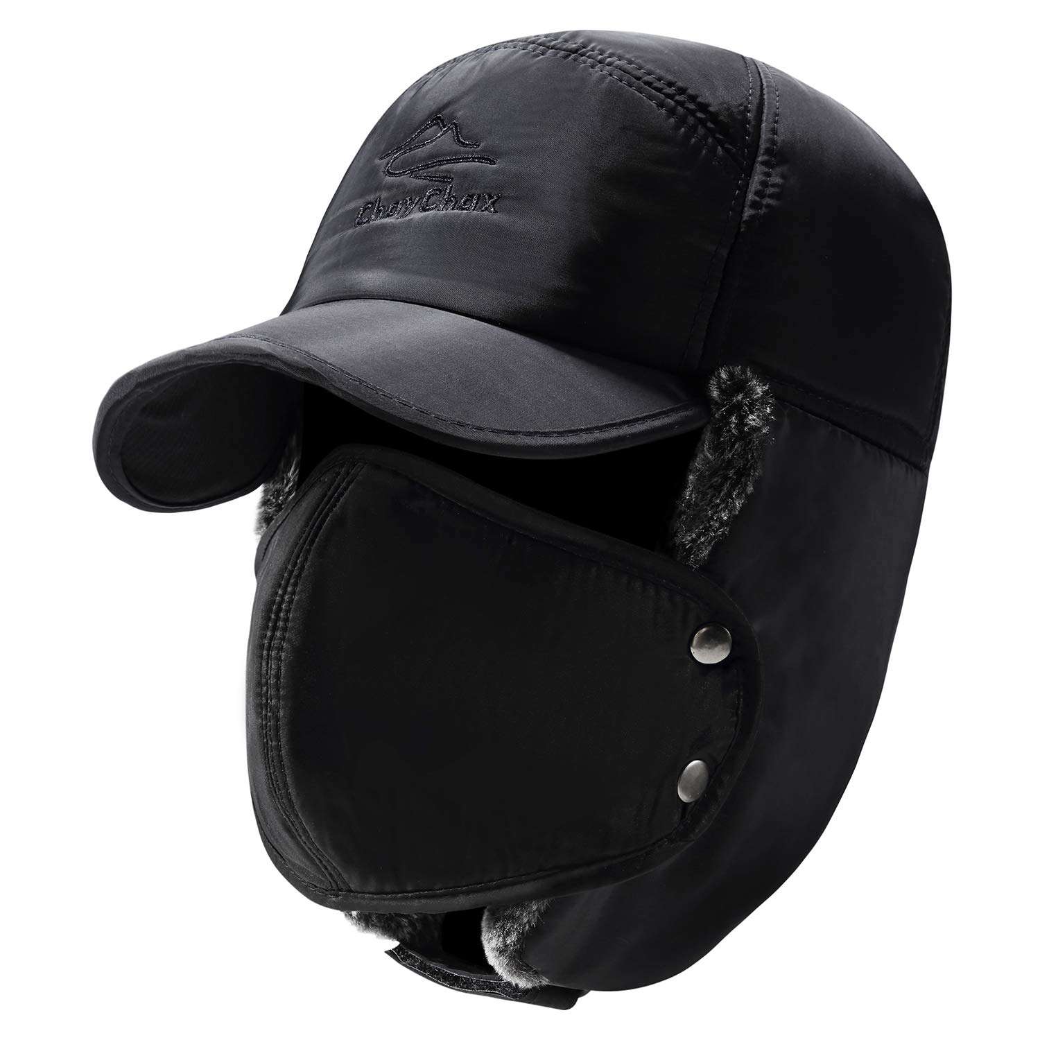 Men's & Women's Trooper Trapper Hat - Warm Winter Ear Flap Hat with Faux Fur Lining - Aviator Style Hunting Cap for Cold Weather Outdoor Activities