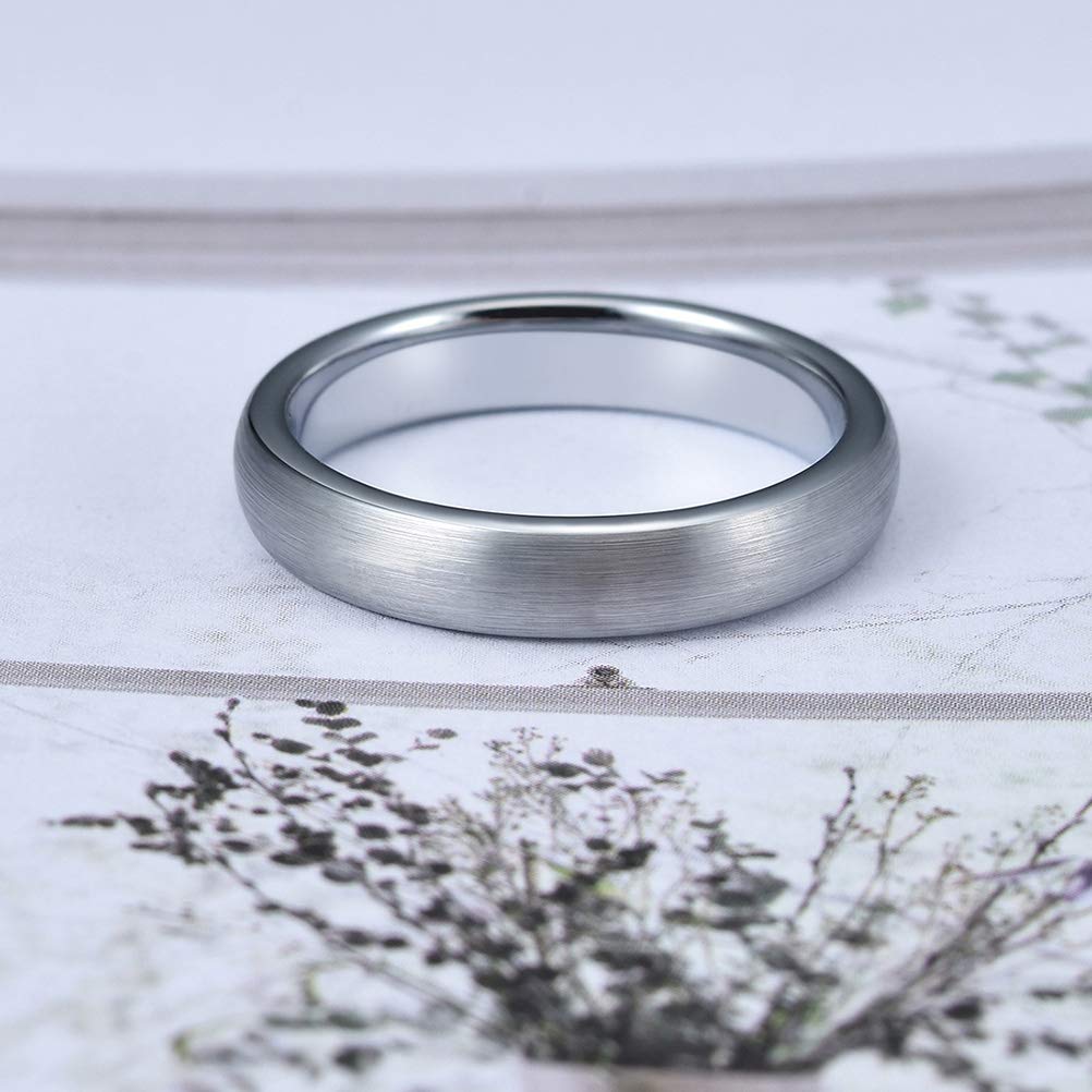 Premium Tungsten Wedding Rings for Women & Men - 1mm, 2mm, 4mm, 6mm, 8mm Sizes - Silver/Black Domed Polished Engagement Bands - Durable & Scratch-Resistant - Perfect for Anniversaries, Proposals & Everyday Wear