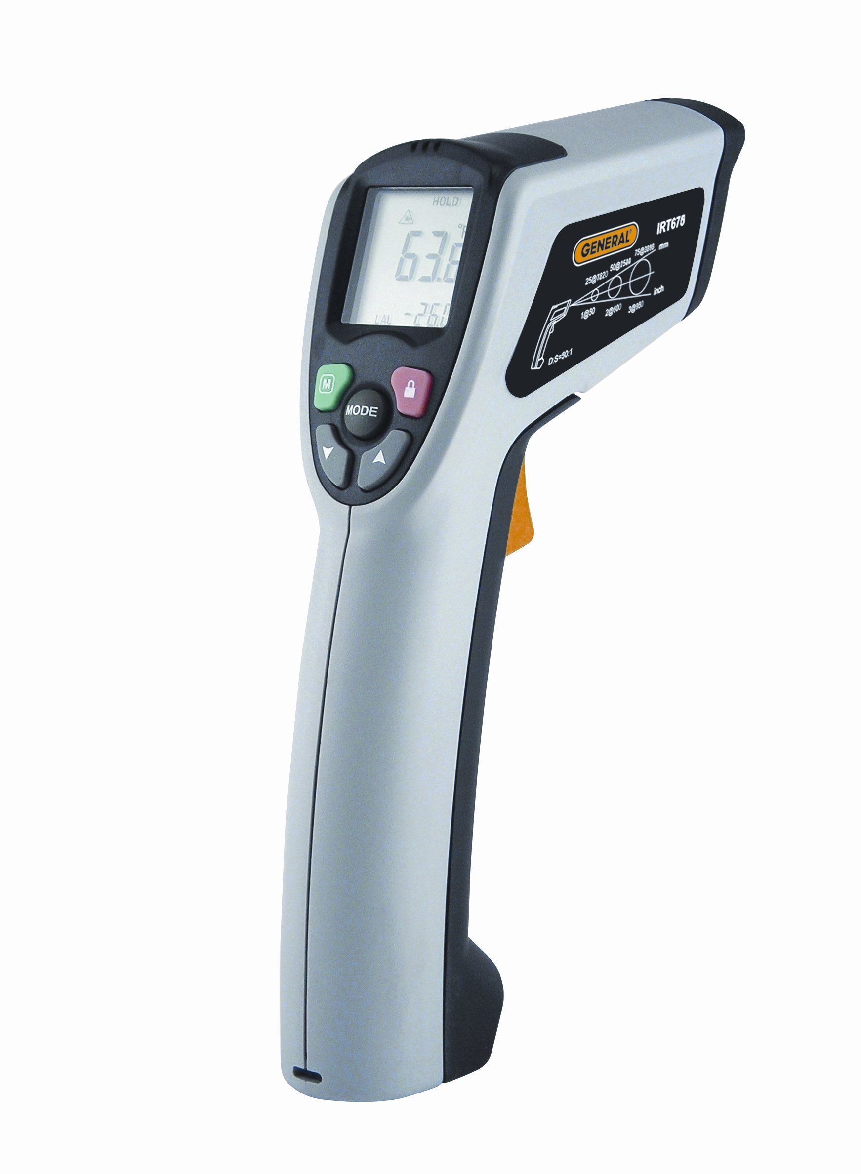 General Tools & Instruments IRT670 High-Performance Infrared Thermometer with 30:1 Ultra Wide Range - Perfect for HVAC, Automotive, Cooking & Industrial Temperature Measurement