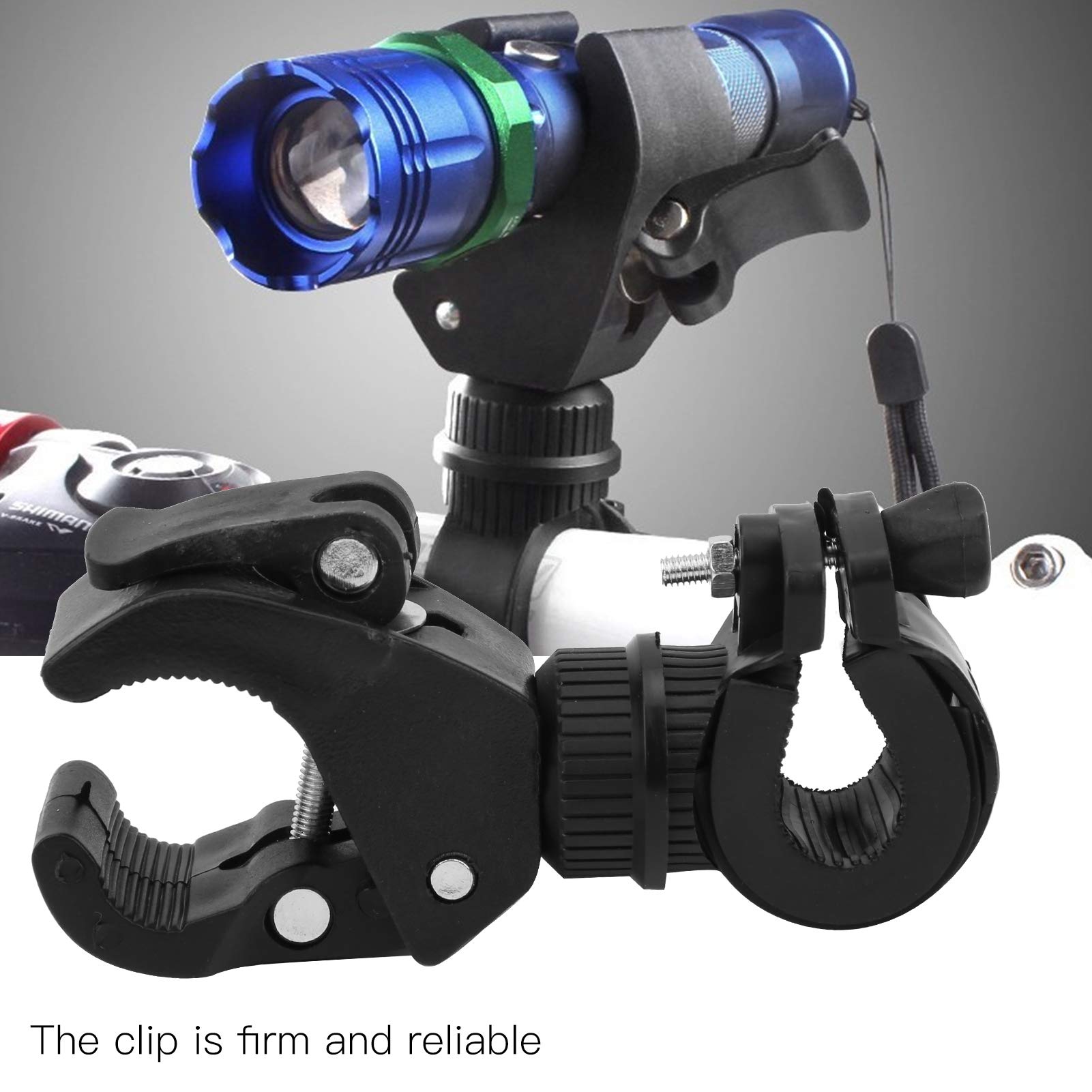 Best Bike Light Bracket - Universal Black Bike Light Holder for Mountain & Road Bicycles - Perfect for Night Riding, Commuting & Cycling Safety