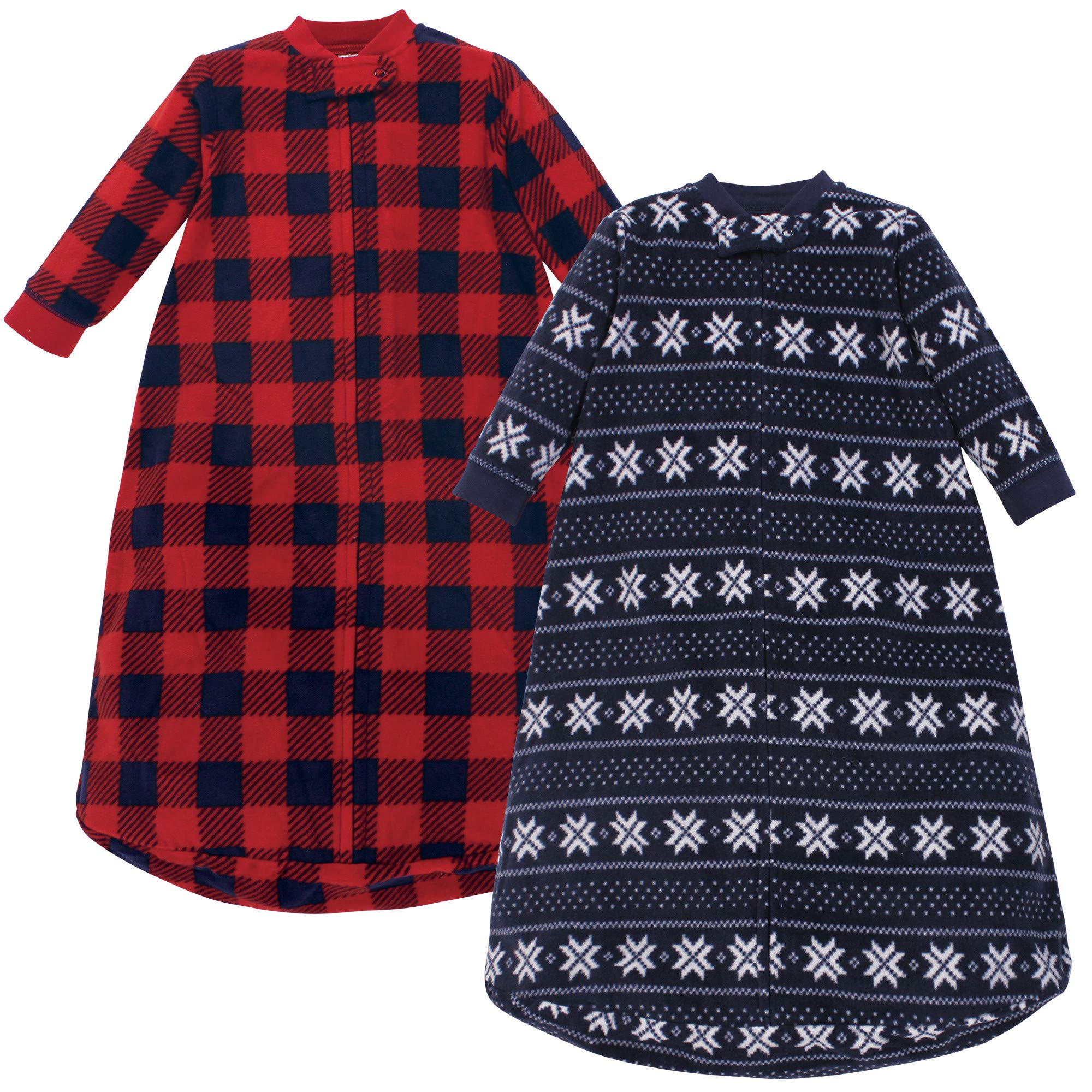 Hudson Baby Unisex Fleece Sleeping Bag - Long Sleeve Plaid Sweater Design for 0-9 Months | Cozy Winter Wear for Newborns & Infants | Perfect for Nursery, Daycare & Outdoor Adventures