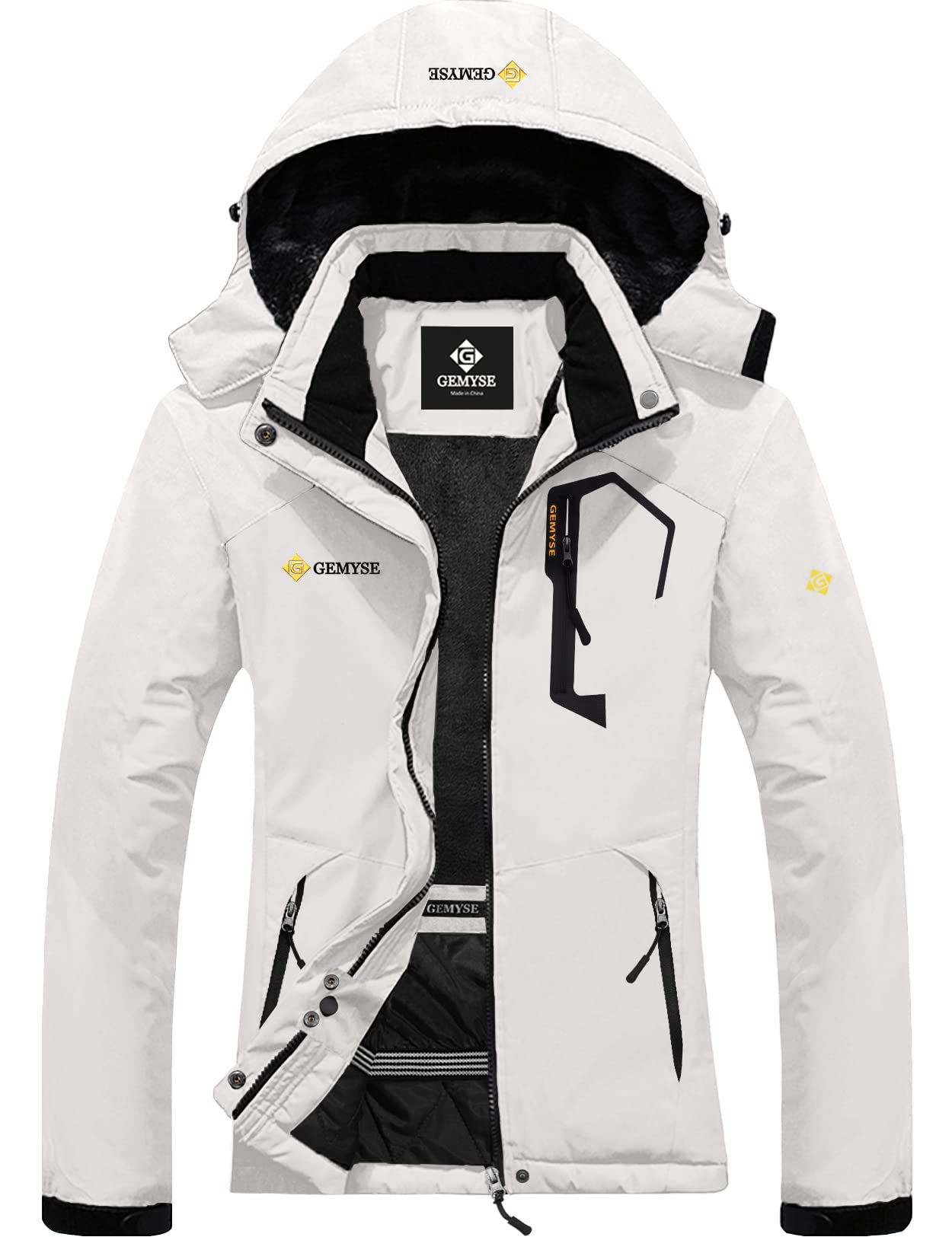 GEMYSE Women's Waterproof Ski Jacket - Windproof Winter Snow Coat for Hiking, Snowboarding & Outdoor Activities