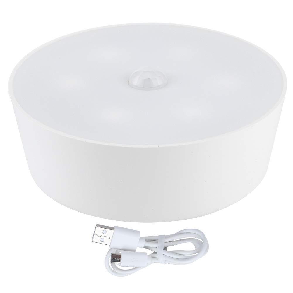 6LED USB Rechargeable Motion Sensor Night Light - Mini Body Induction Light for Bedroom, Corridor & Wardrobe (5V) - Perfect for Home Safety & Convenient Night Navigation