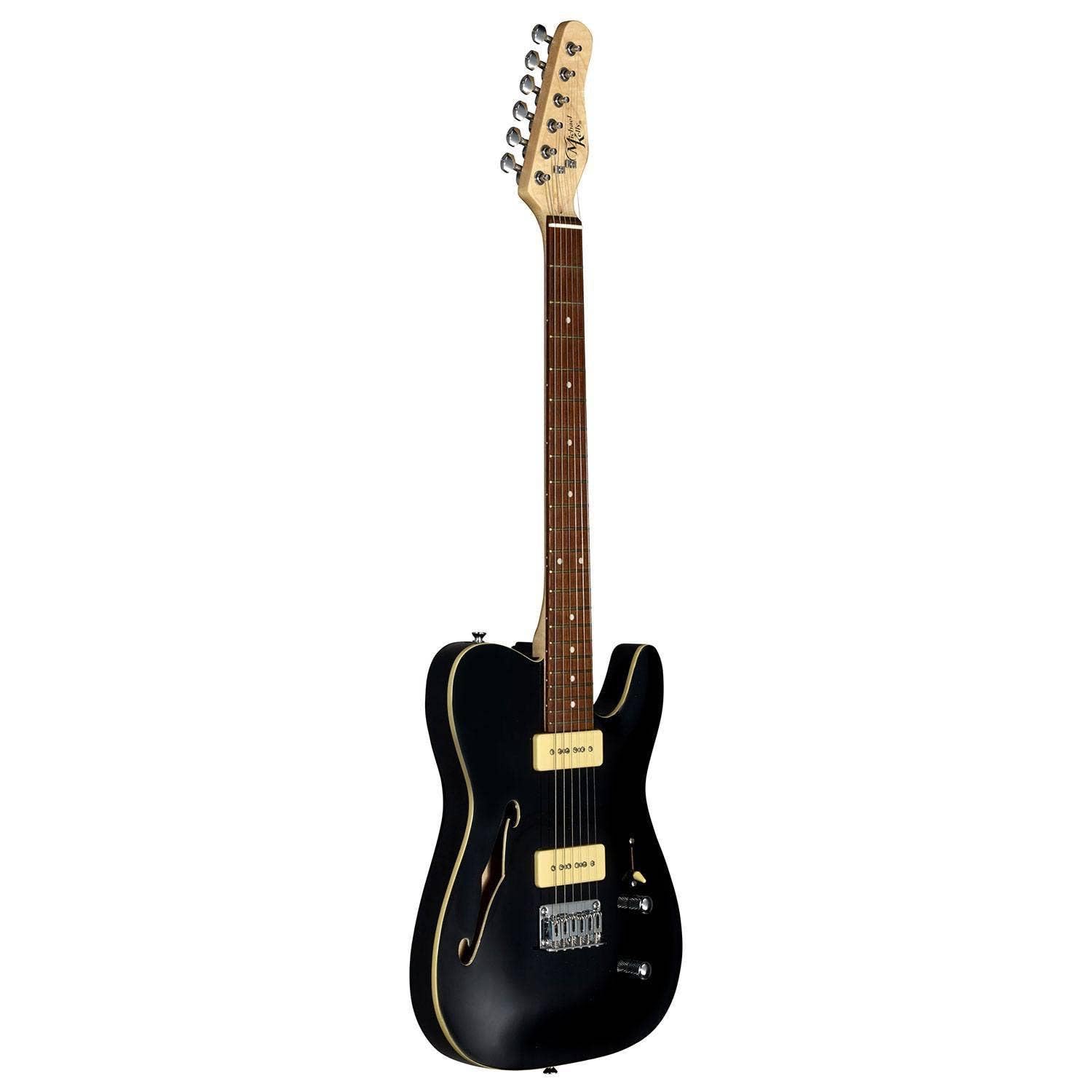 59 Thinline Semi-Hollow Body Electric Guitar - Gloss Black Finish - Perfect for Jazz, Blues & Rock Performances
