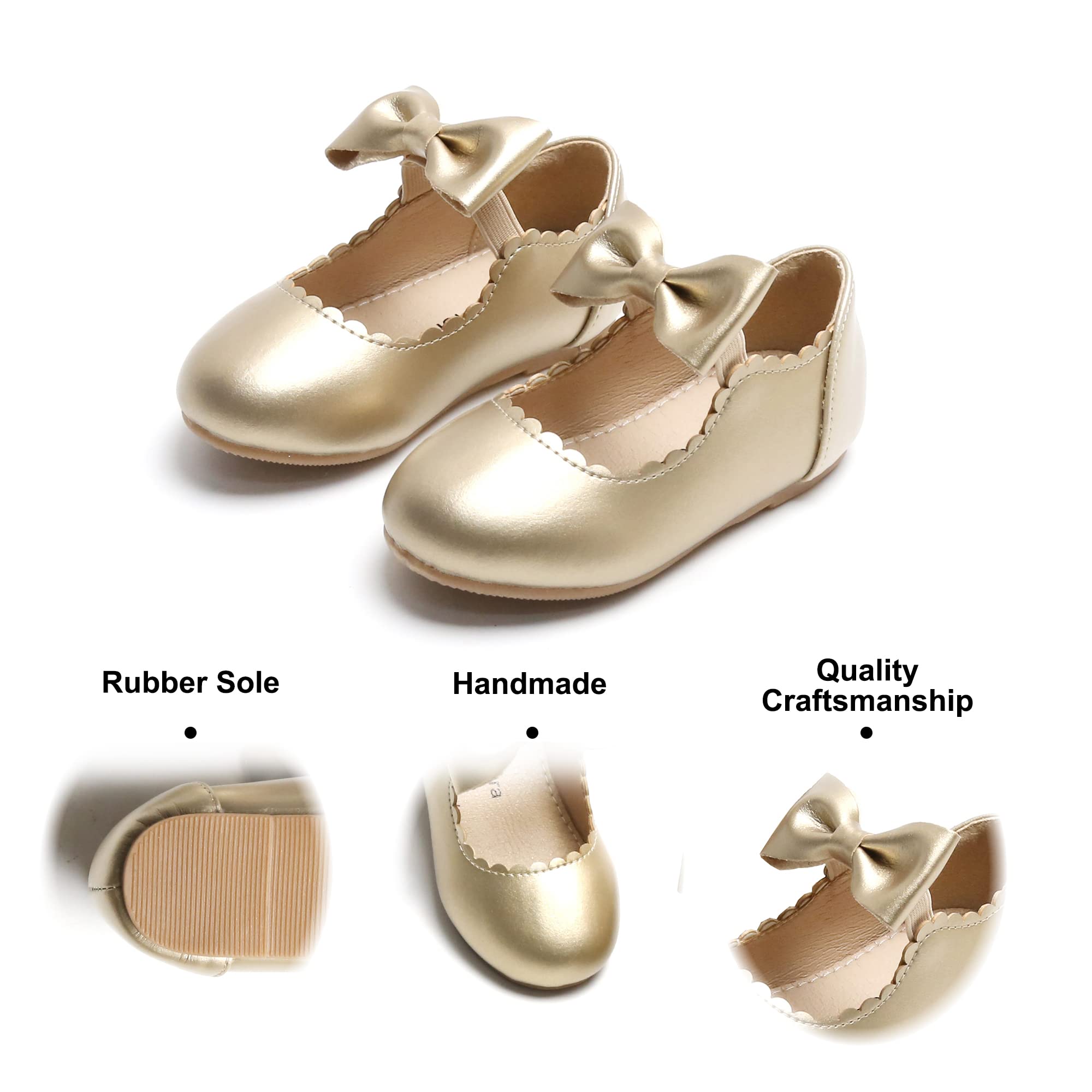 Felix & Flora Toddler Flower Girl Dress Shoes | Girls Ballet Flats for Party, School & Wedding | Comfortable & Stylish for Special Occasions
