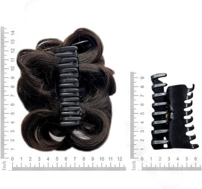 IndusBay Golden Brown Highlighted Hair Bun with 4 Flower Design - Clip-in Hair Extension for Women & Girls | Perfect for Parties, Weddings & Cosplay