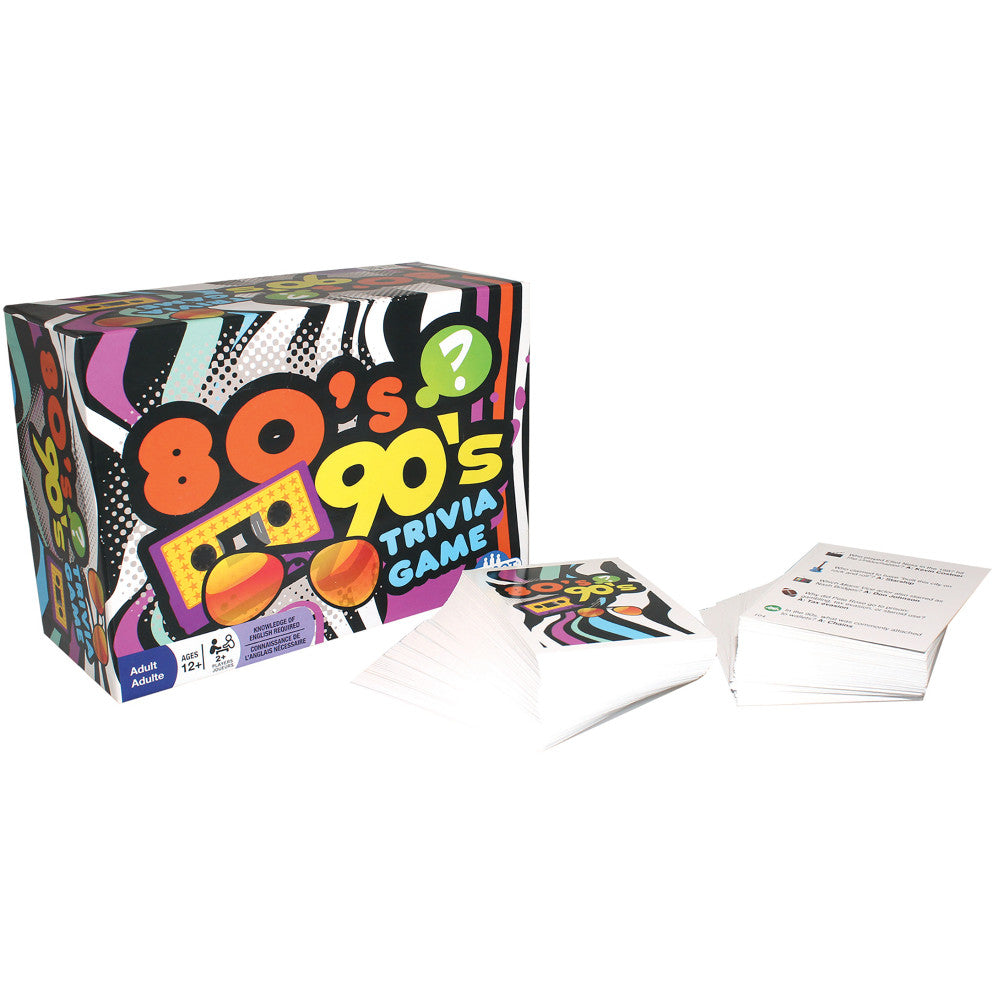 80s & 90s Trivia Card Game - Nostalgic Multi-Category Question Game for Adults | Fun Party Game & Family Game Night Entertainment