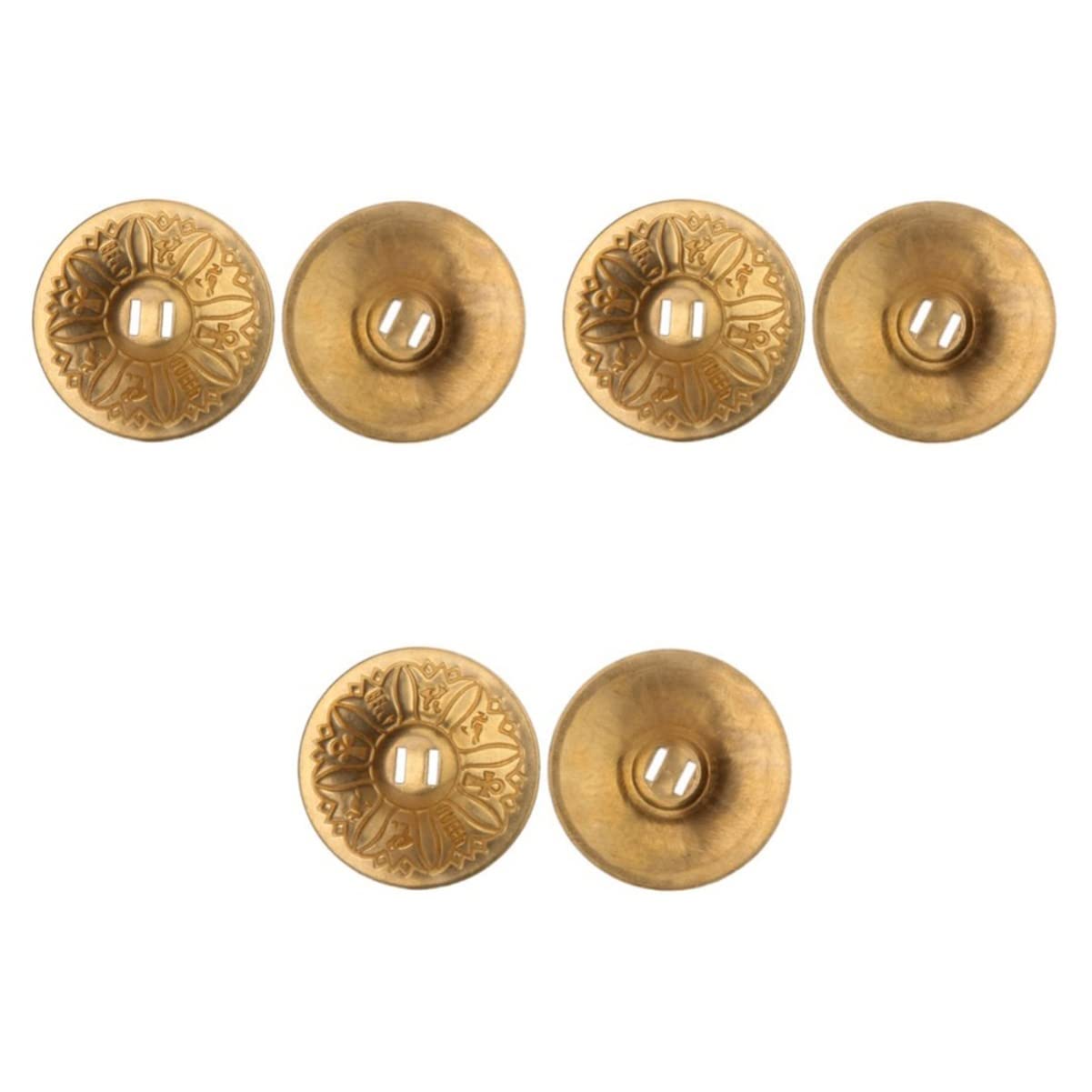 3 Pairs of Authentic Copper Belly Dance Finger Cymbals (Zills) - Professional Egyptian Dance Accessories for Performances, Costumes & Practice