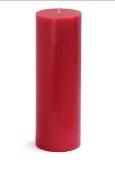 Bulk Red Pillar Candles 3x9 Inch - 12 Pack Case for Weddings, Holidays & Home Decor - CPZ-098-12