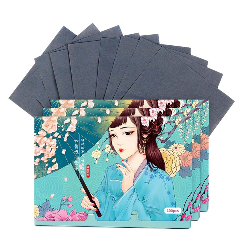 Oil Absorbing Blotting Papers for Face - Double Sided, 300 Sheets - Matte Finish for Oily Skin | Perfect for Makeup Touch-Ups & On-the-Go Shine Control