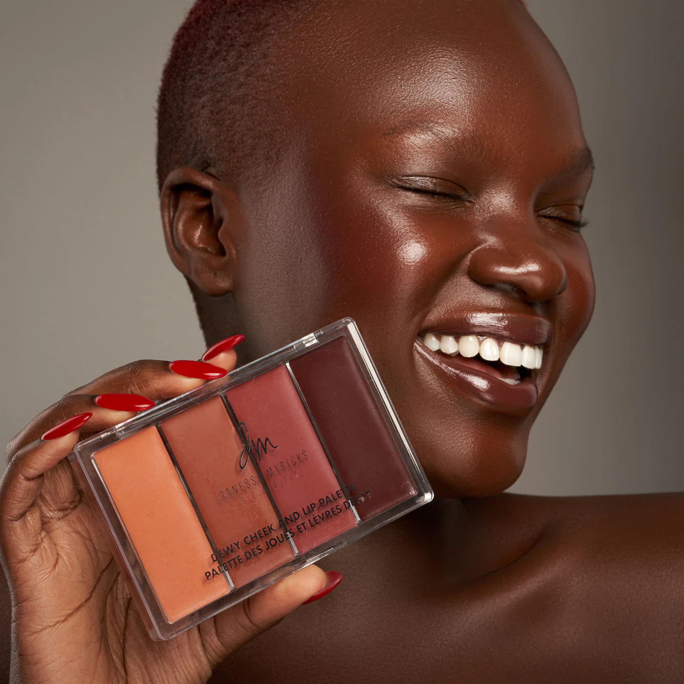 Dewy Cheek & Lip Palette by Danessa Myricks Beauty - Cream Blush & Lip Tint for Natural Glow, Perfect for Everyday Makeup & On-The-Go Touch Ups