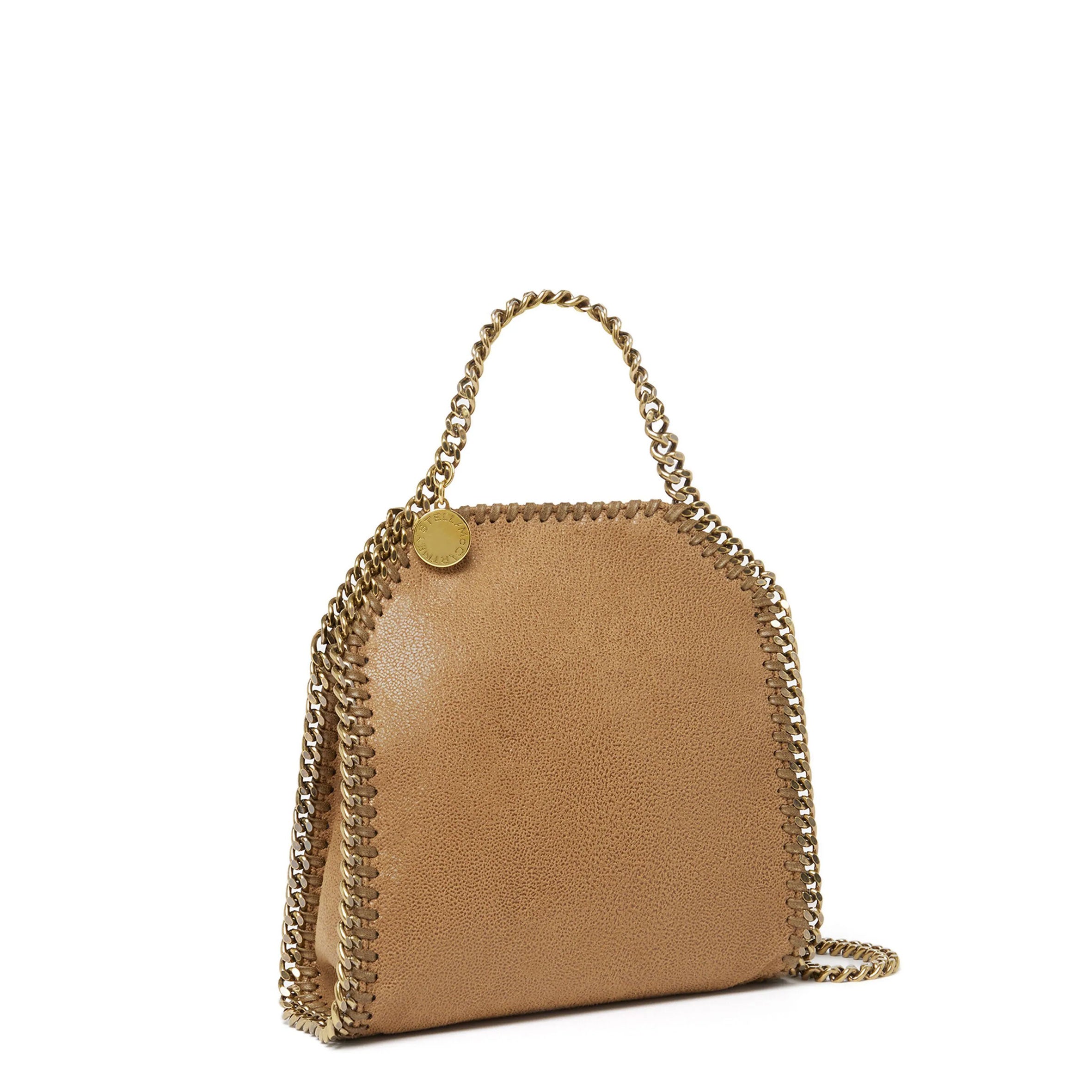 Falabella Tiny Tote Eco Deer Crossbody Bag in Pecan Brown - Stylish Vegan Leather Purse for Women, Perfect for Everyday Use, Work, and Travel