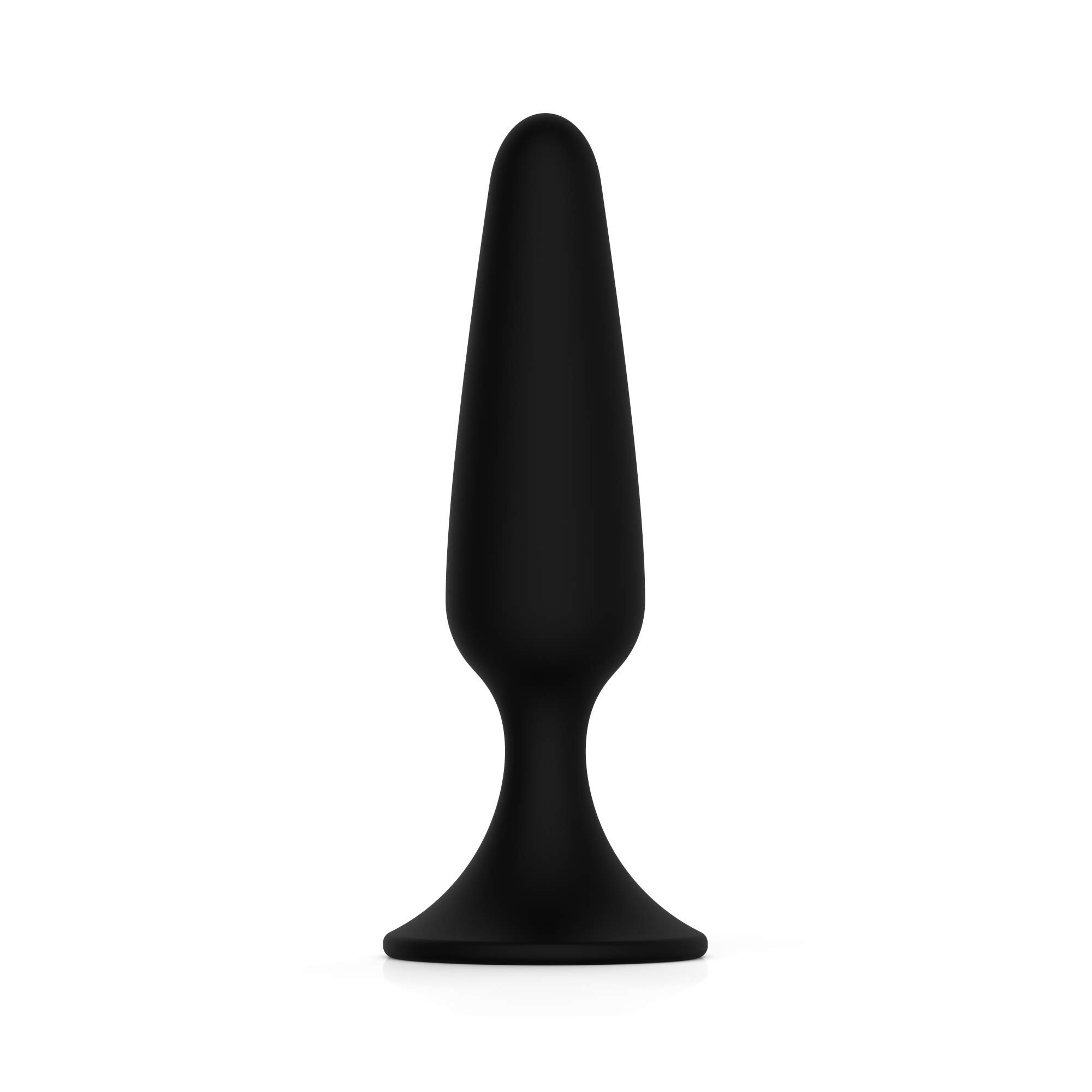 Silicone Anal Butt Plug Trainer for Men & Women - Prostate Massage Adult Sex Toy, Black Small Size - Perfect for Beginners, Couples Play & Solo Pleasure