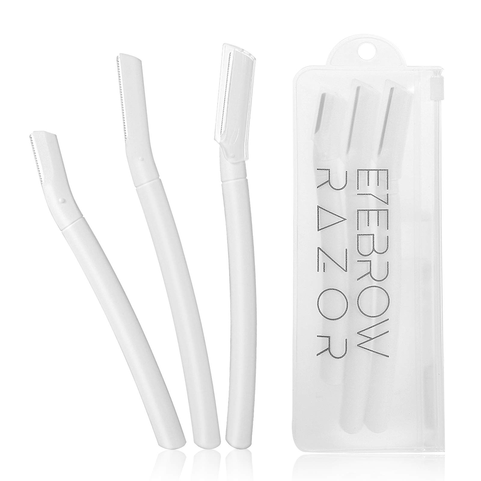 3Pcs Eyebrow Razor Trimmer Set - Multipurpose Exfoliating Dermaplaning Tool for Face & Body, Professional Facial Hair Remover for Women & Men | Perfect for Eyebrow Shaping, Peach Fuzz Removal & At-Home Skincare Routine