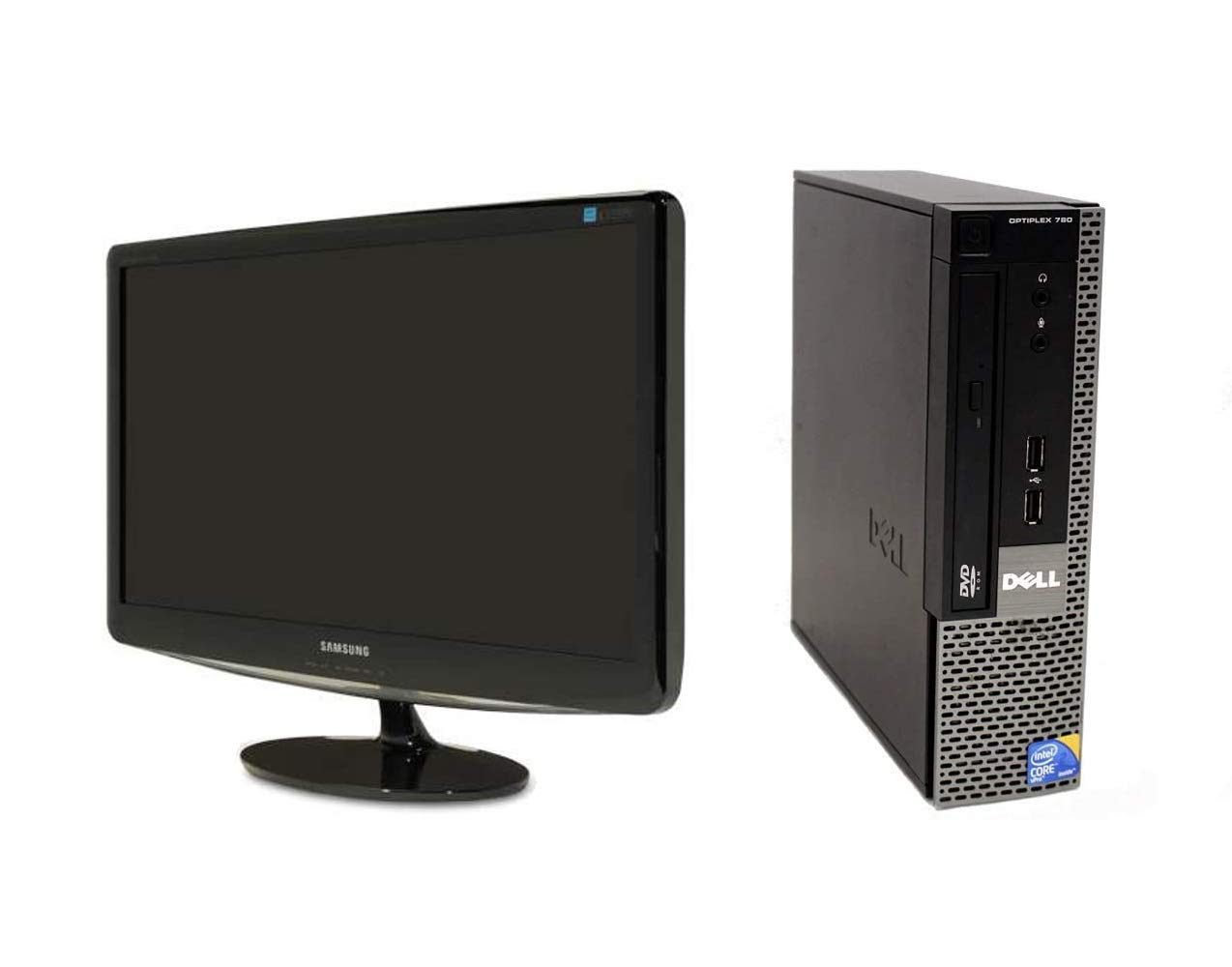Refurbished Dell Desktop Computer 2018 - Core 2 Duo 3.0GHz, 8GB RAM, 320GB HDD, Windows 10 Pro (Multi-Language: English/Spanish/French) with 24