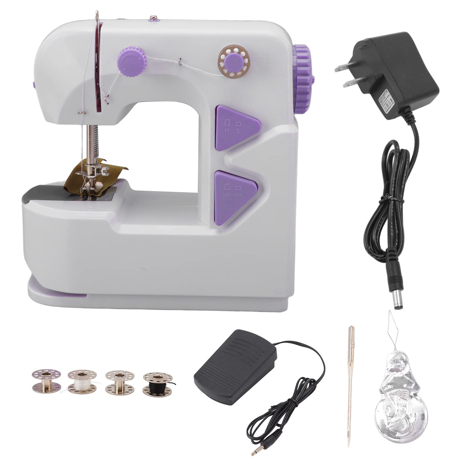 Hztyyier Portable Mini Sewing Machine with Light - Compact Desktop Sewing for Small Projects, Quick Repairs & Beginners | Perfect for Home DIY, Crafts, Clothing Alterations & Emergency Fixes