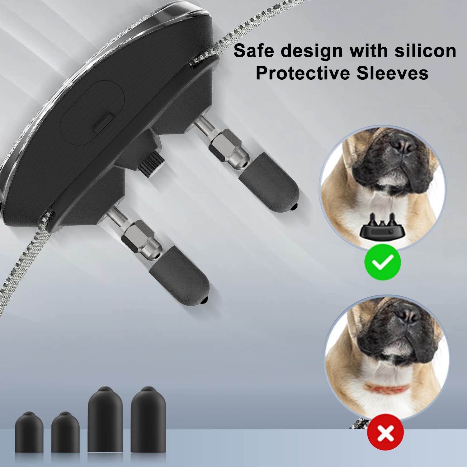 Smart Automatic Anti-Bark Dog Collar - Waterproof Rechargeable Bark Control Collar for Small & Large Dogs - Training Collar for Excessive Barking (Black) - Perfect for Home, Yard & Travel Use