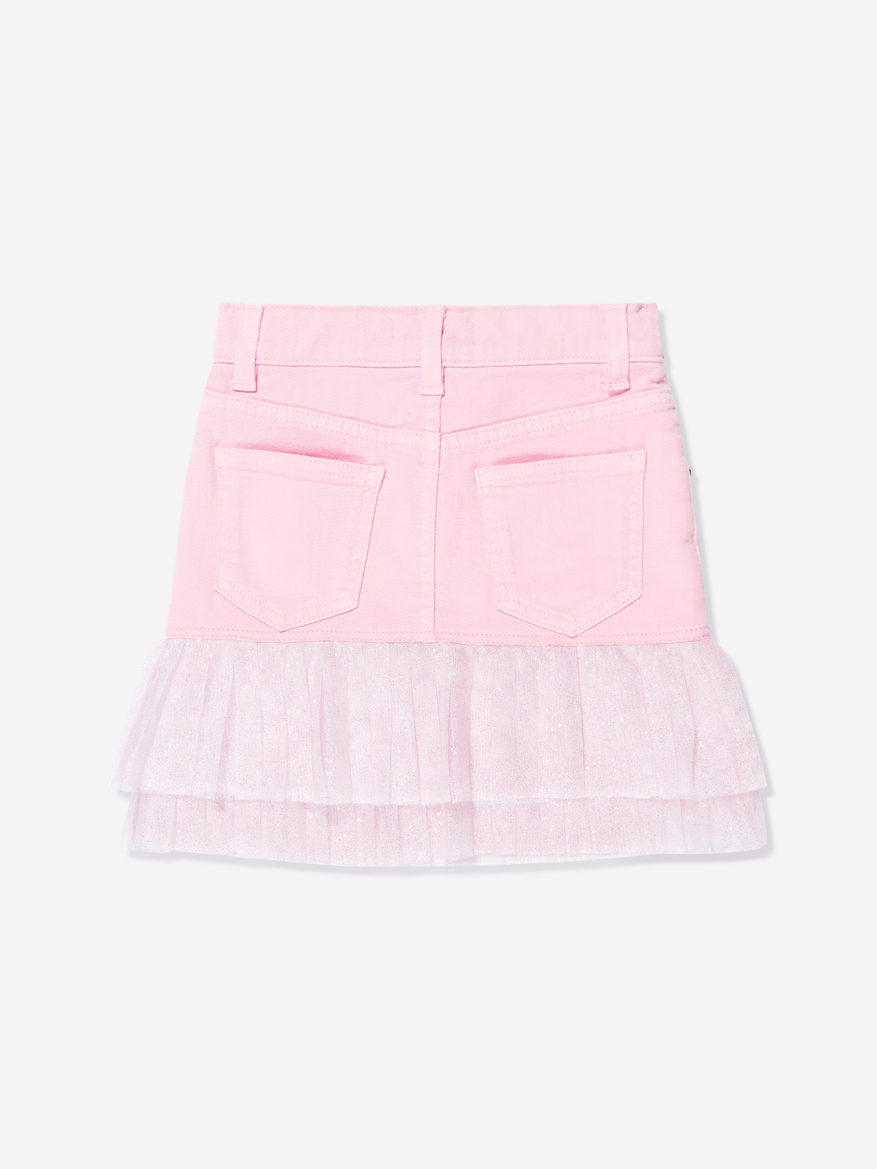 Balmain Girls Pleated Hem Skirt - Pink Flared Mini Skirt for Kids | Perfect for Parties, School & Special Occasions