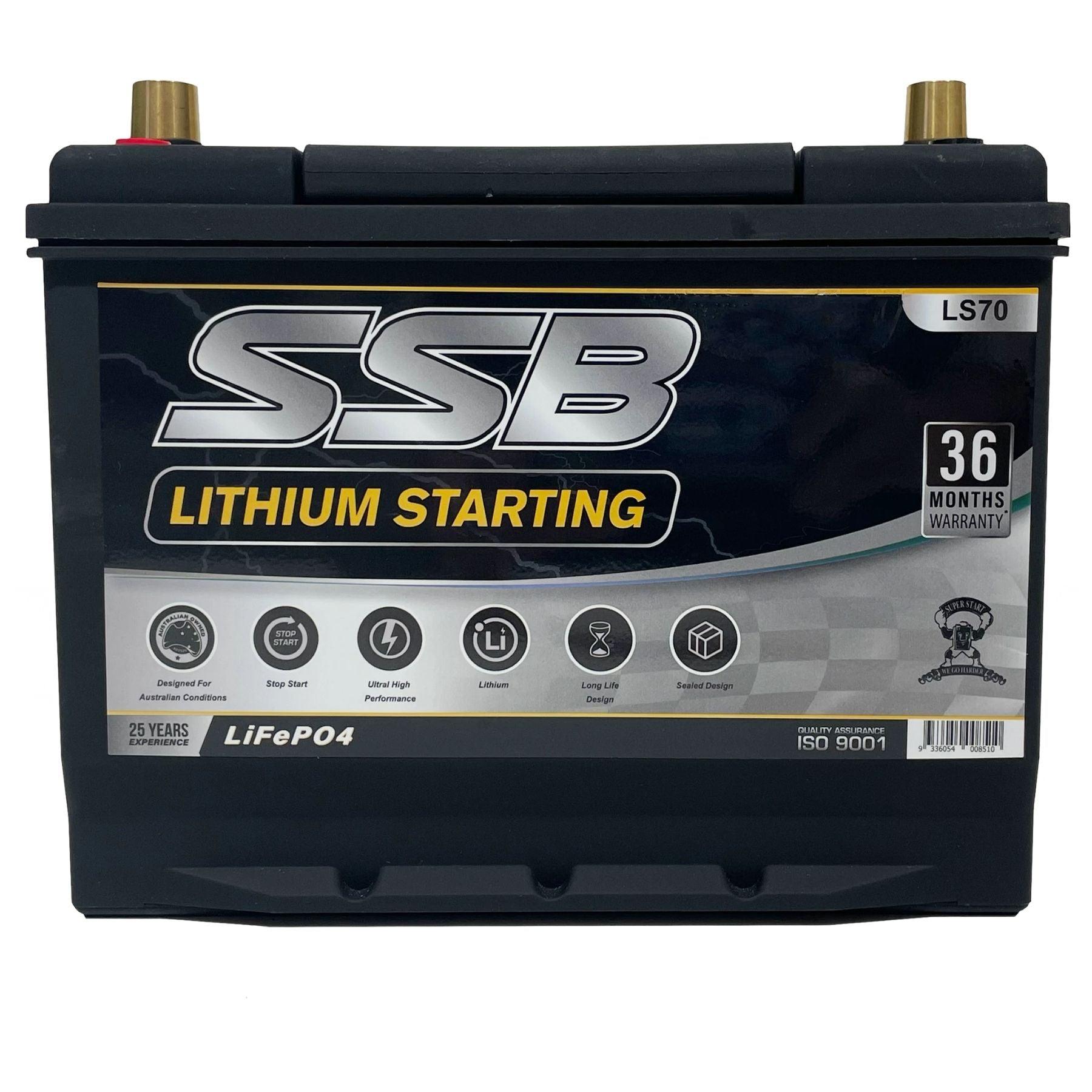 SSB LS70 12V 60Ah 1400CCA Lithium Starting Battery for Cars, Trucks & Marine - High Performance Lithium Ion Starter Battery for Cold Weather & Heavy Duty Applications