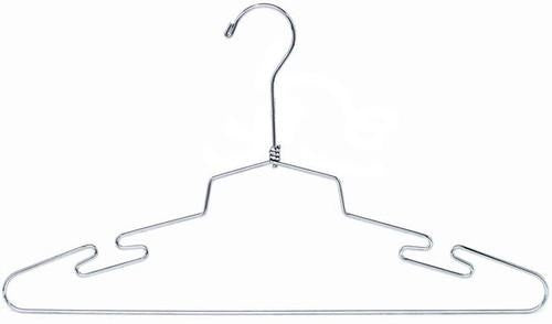 Stainless Steel Lingerie Hanger Set of 16 - No Loop Design for Delicate Underwear & Bras - Perfect for Closet Organization & Boudoir Display