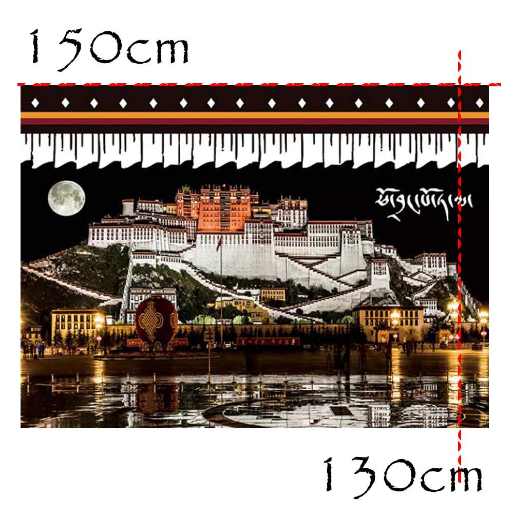 Tibetan Potala Palace Wall Tapestry - 59x51 Inch Decorative Wall Hanging for Bedroom, Living Room & Apartment | Boho Home Decor, Meditation Space & Cultural Wall Art