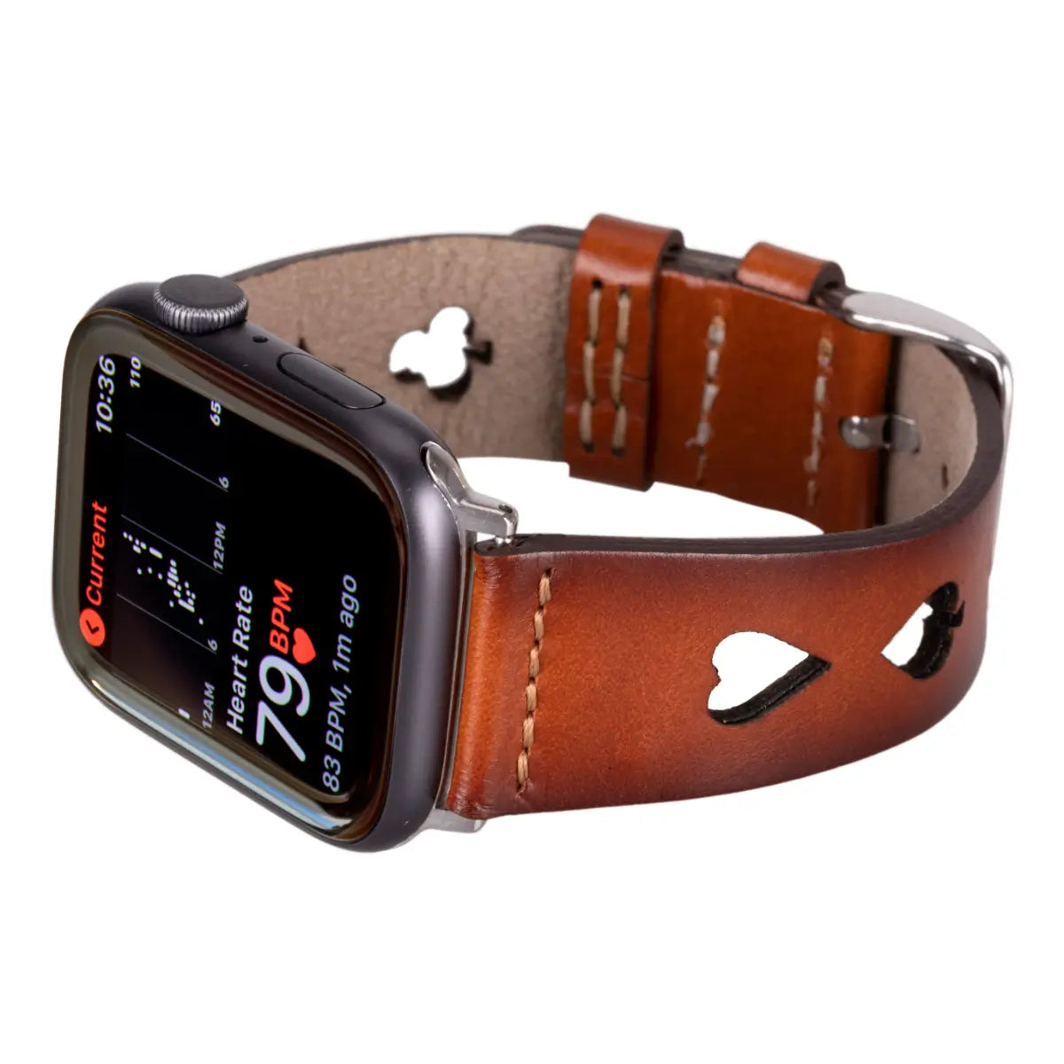 Premium Brown Leather Sport Band for Apple Watch - Durable & Comfortable Strap for Workouts & Everyday Use (Avesta) - Perfect for Gym, Office & Casual Wear