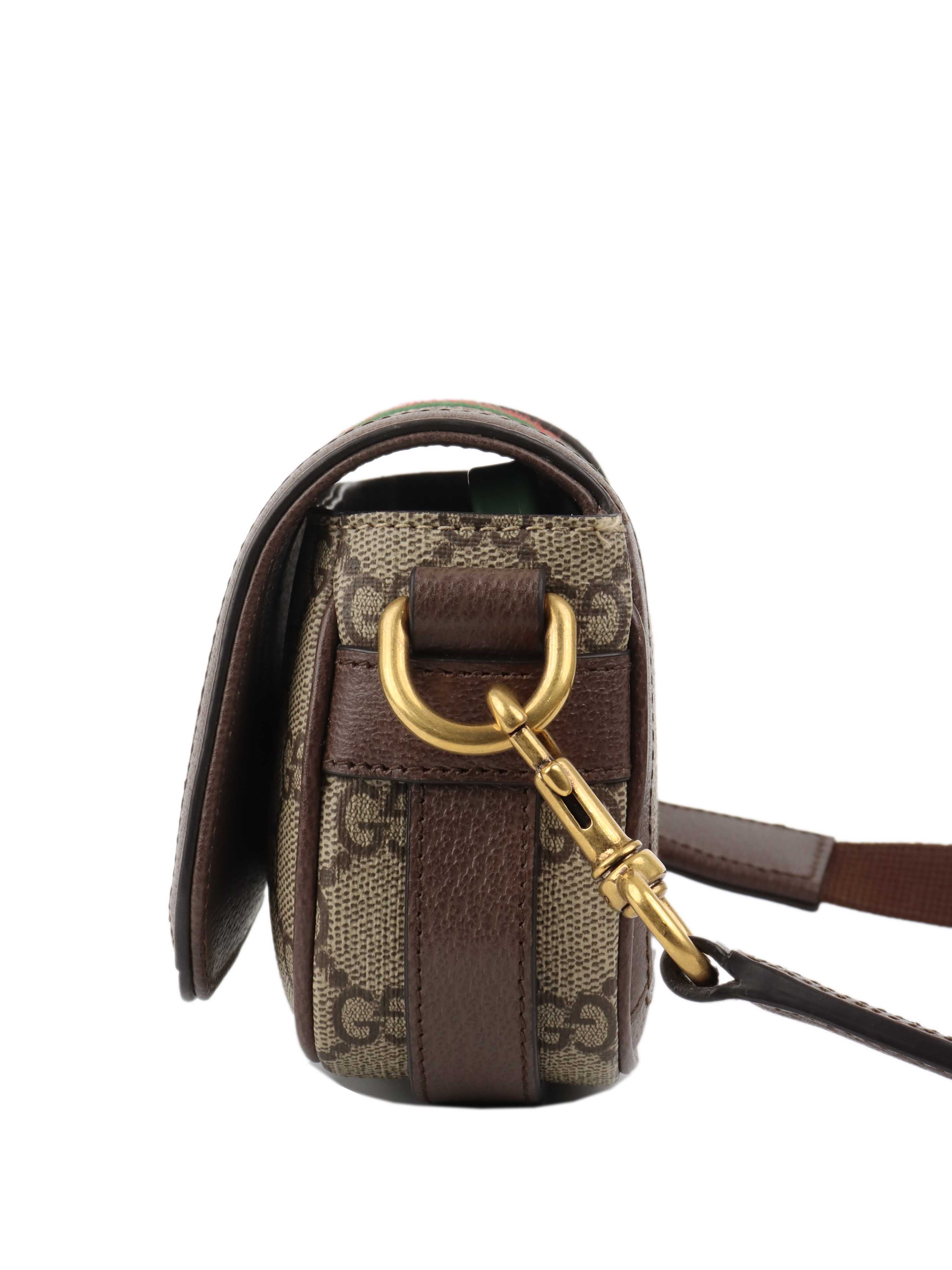 Gucci Ophidia Super Mini Shoulder Bag for Women | GG Canvas & Leather Crossbody Purse | Perfect for Date Night, Travel & Everyday Use
