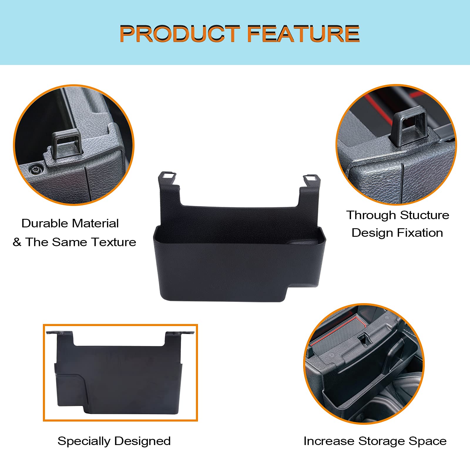 Jeep Wrangler JL/JLU (2018-2025) & Gladiator JT (2020-2025) Center Console Organizer - Hanging Storage Box with Armrest Tray for Car Accessories | Perfect for Road Trips & Off-Road Adventures