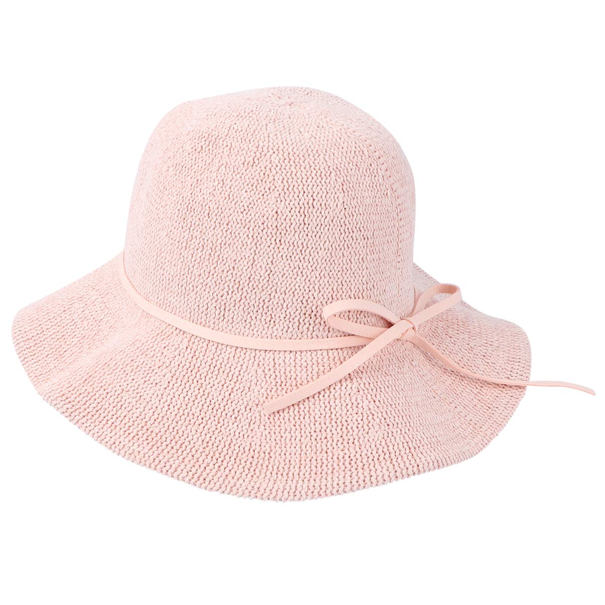 SOIMISS Women's Fisherman Bucket Hat with Bowknot - Knitted Sun Hat for Outdoor, Beach, Fishing & Gardening - Stylish Hair Accessories for Summer Fashion