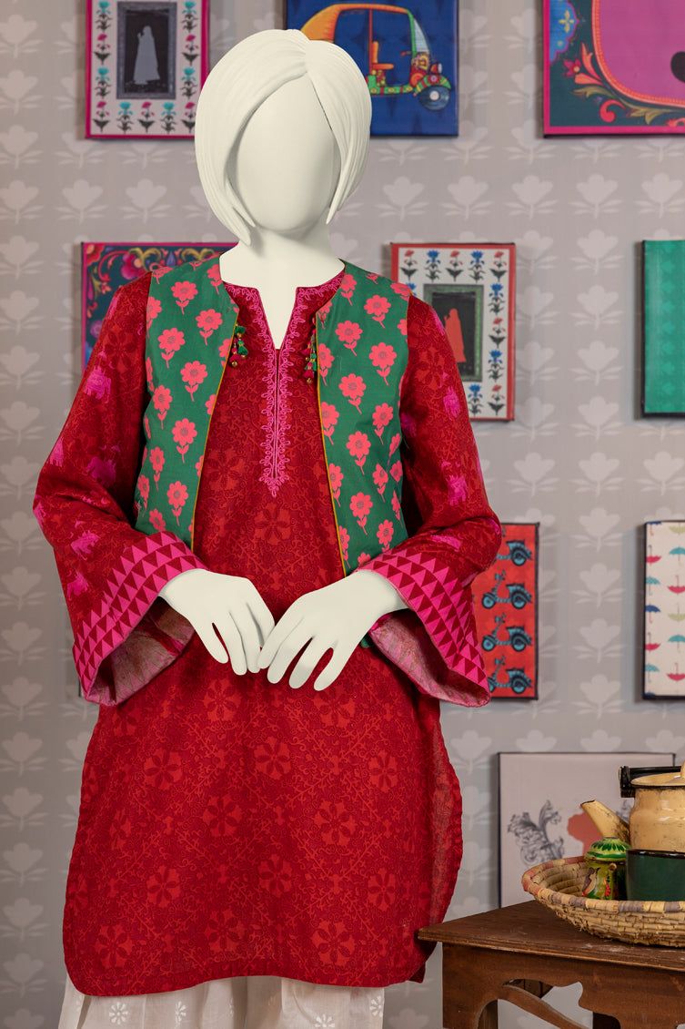 Cambric Yellow Koti by J. Junaid Jamshed - Elegant Pakistani Traditional Dress for Women - Perfect for Eid, Weddings & Special Occasions