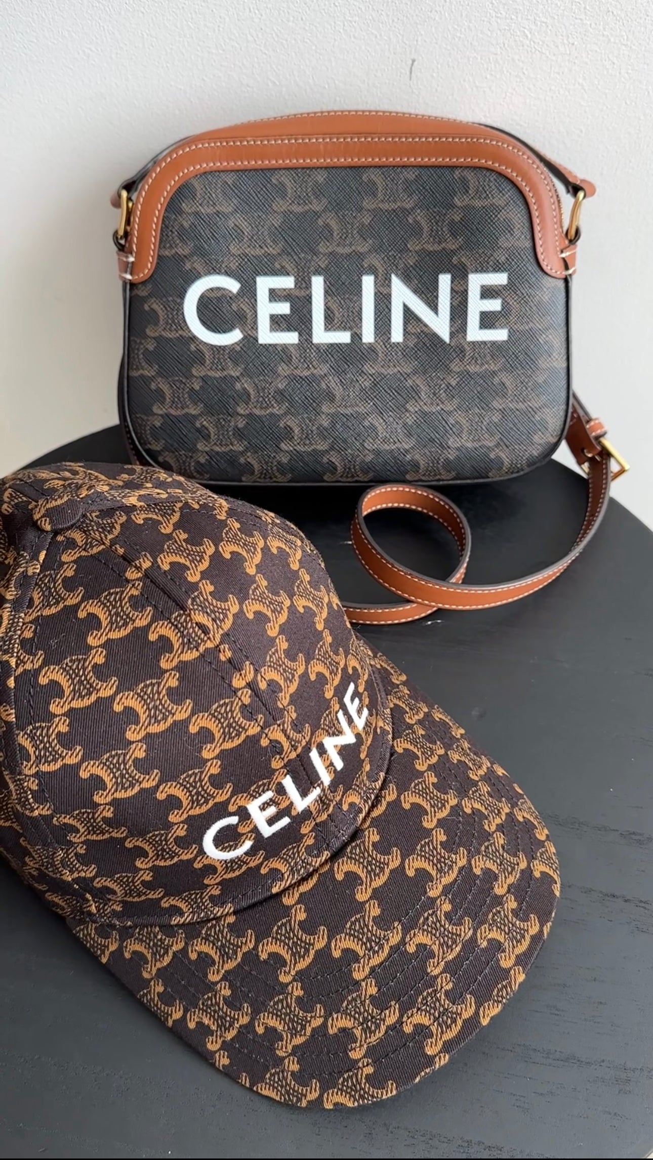 Celine Triomphe Small Crossbody Bag - Coated Canvas with Logo - Perfect for Everyday Use, Travel & Date Night