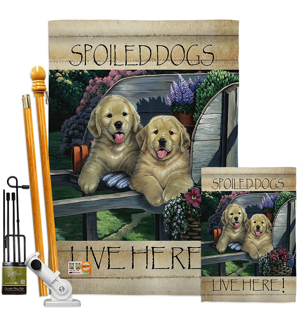 Wagging Along Pet Flags Set - Multi-Color Garden Decor for Outdoor & Patio