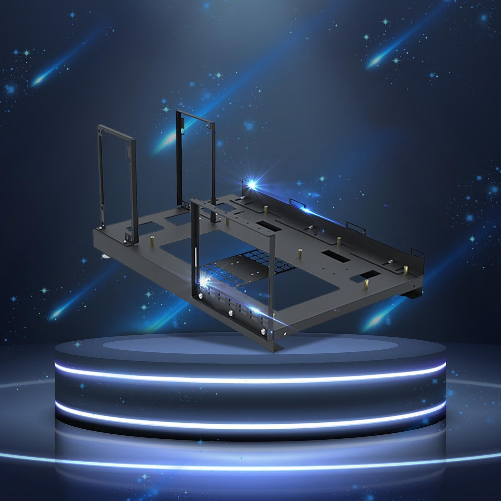 1/2 PC Computer Motherboard Holder - Durable Case & Storage Rack for ATX/Micro-ATX Boards | Modern Stylish Design with Anti-Scratch Protection | Perfect for PC Builders, Repair Shops & Tech Enthusiasts