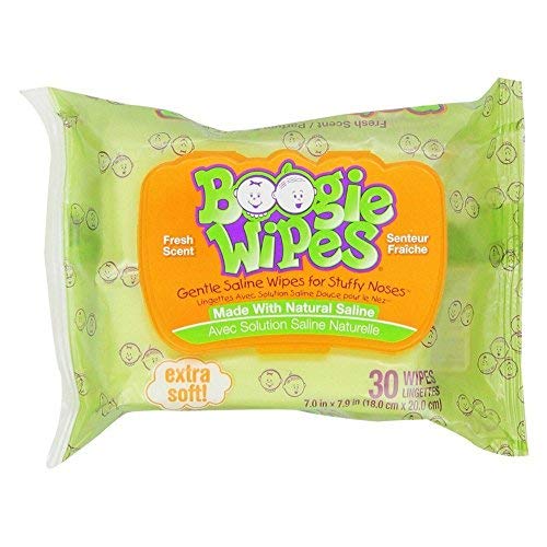 Boogie Wipes Fresh Scent Wet Nose Wipes for Kids & Babies - Allergy Relief Saline Tissues with Aloe, Chamomile & Vitamin E | Gentle Hand & Face Wipes for Cold, Flu & Allergy Season | Perfect for Daycare, Travel & On-the-Go Use