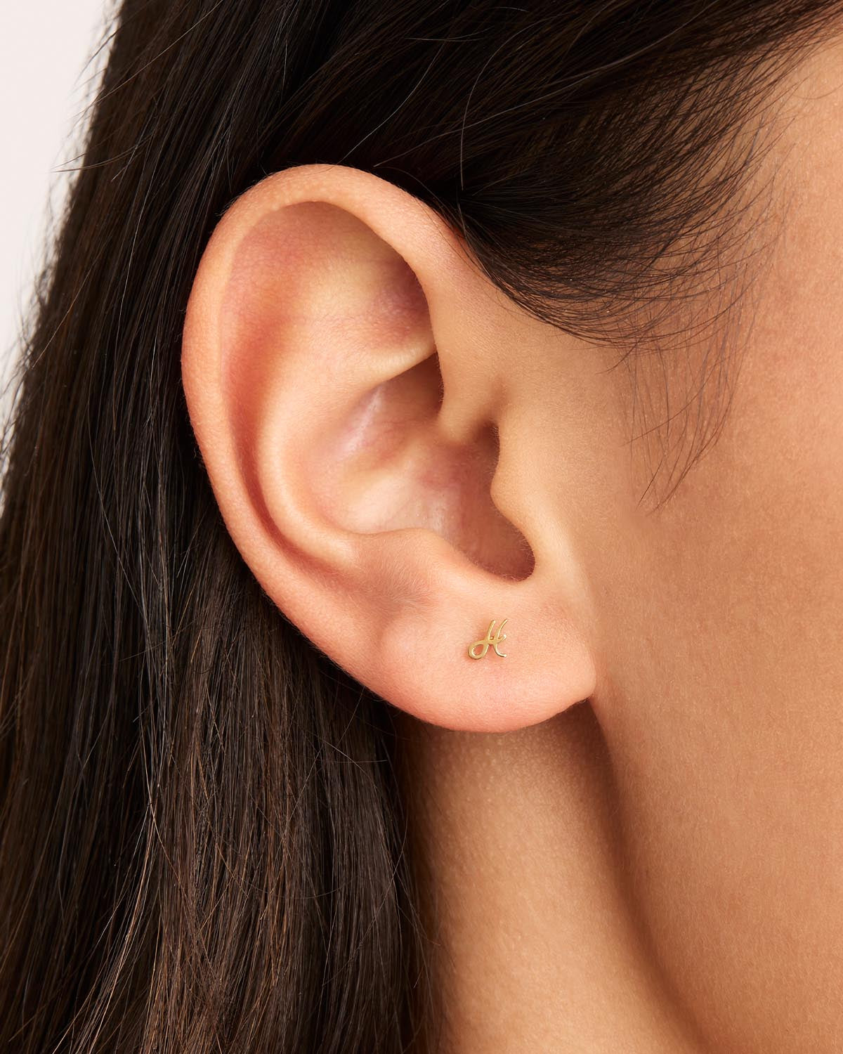 14K Solid Gold Love Letter Earrings - Dainty Romantic Jewelry for Women - Perfect Gift for Anniversary, Valentine's Day & Everyday Wear