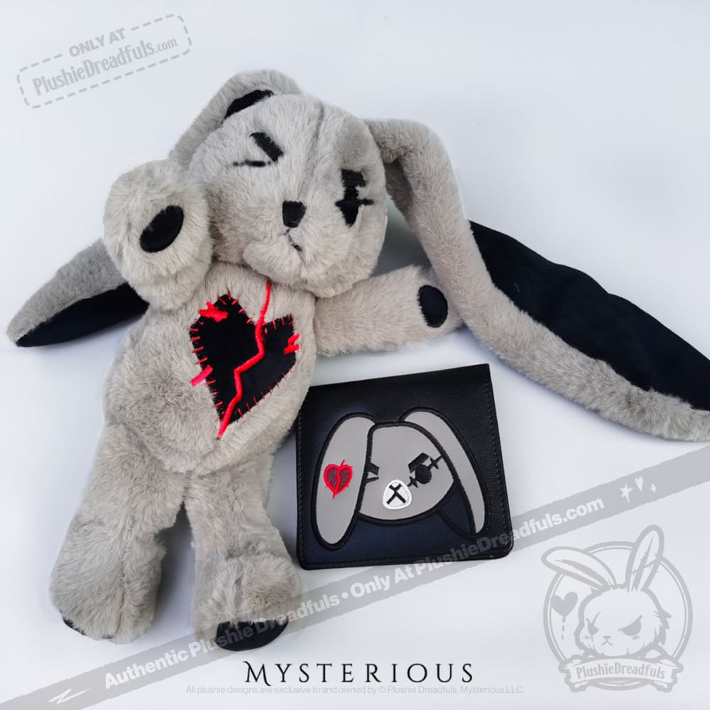 Angry Rabbit Hoodie and Wallet Set - Cute Animal-Themed Outfit & Accessories for Casual Wear, Gifts, and Street Fashion
