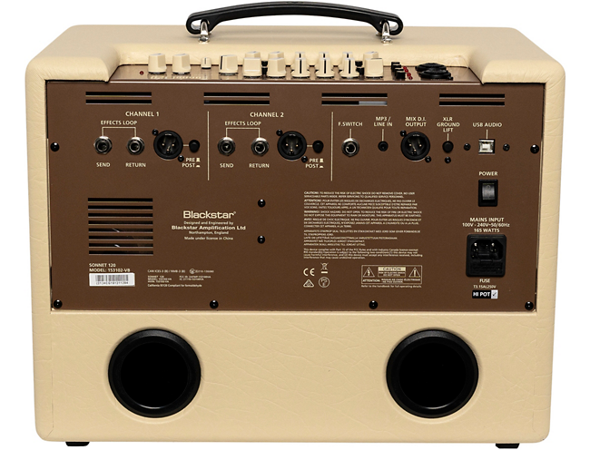 Blackstar Sonnet 120 1x8 Acoustic Combo Amplifier - Premium Blonde Guitar Amp for Acoustic & Electric Guitars | Perfect for Live Performances, Studio Recording & Home Practice