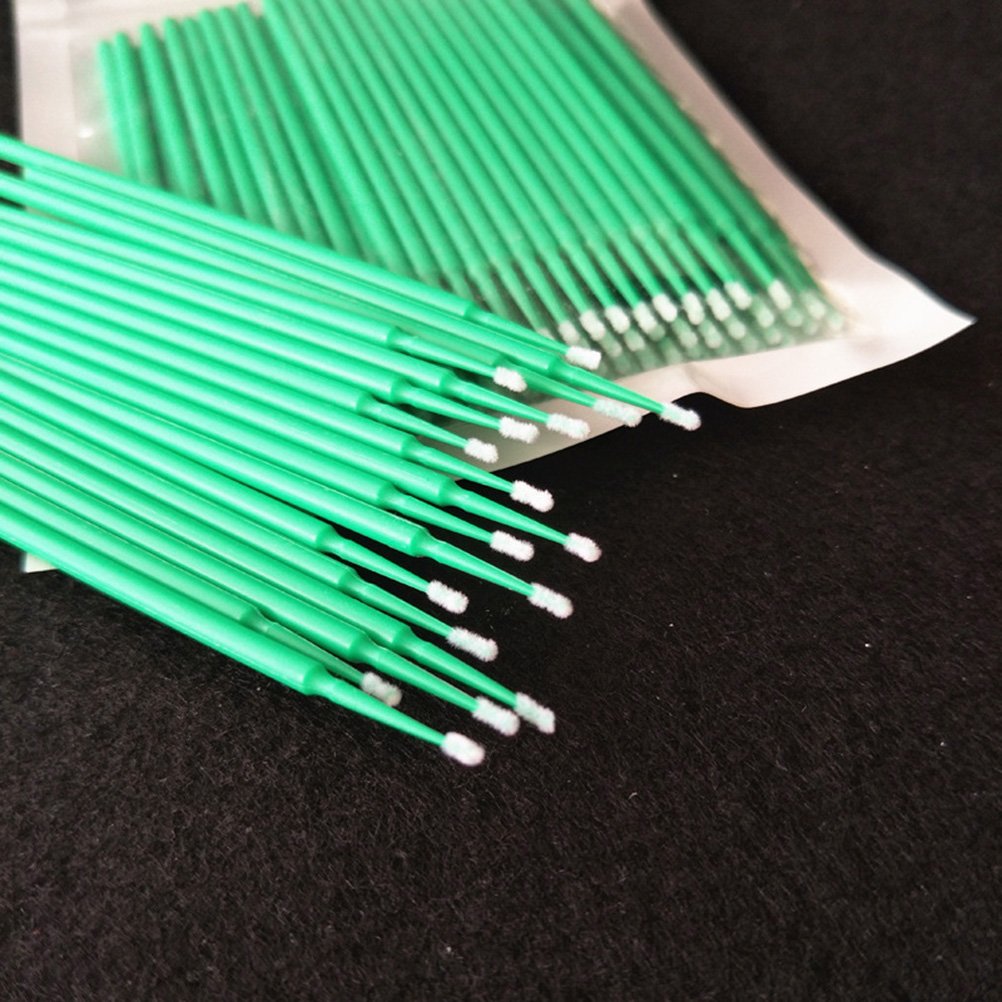 100pcs Micro Applicator Brushes for Eyelash Extensions & Makeup - Disposable & Miniature for Precise Application