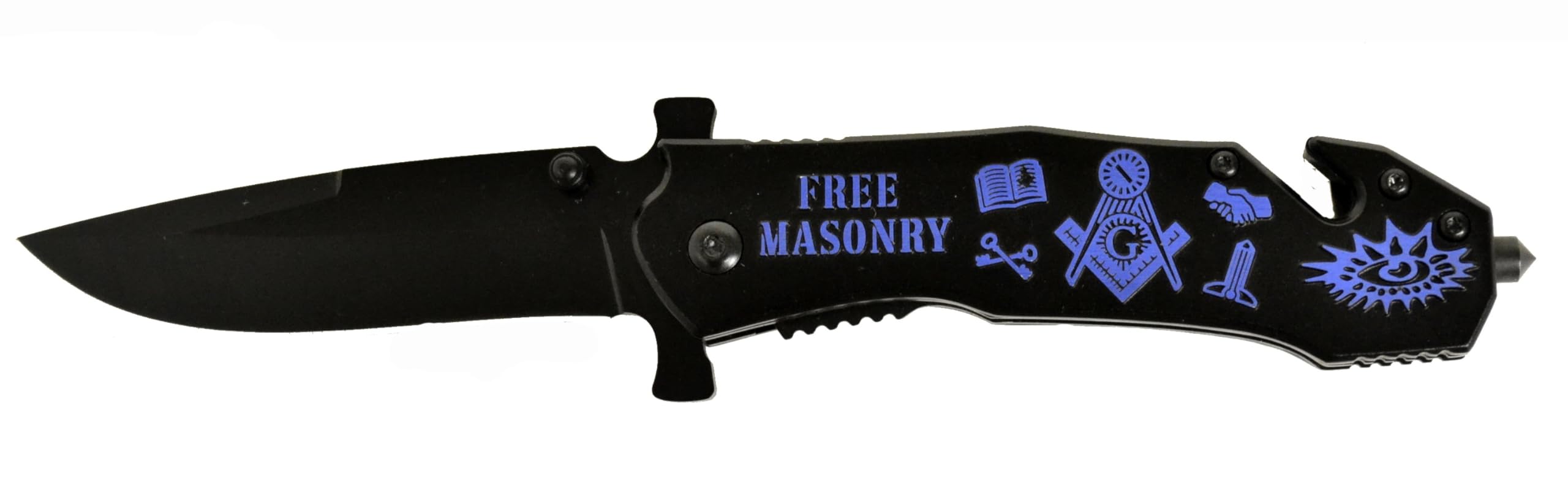 Masonic Folding Knife - Blue & Black Pocket Knife 1470 | Compact & Durable for Camping, Hiking & Everyday Carry (EDC)