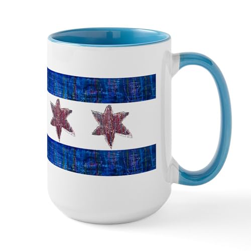 White/Blue Inside - Chicago Large Mug